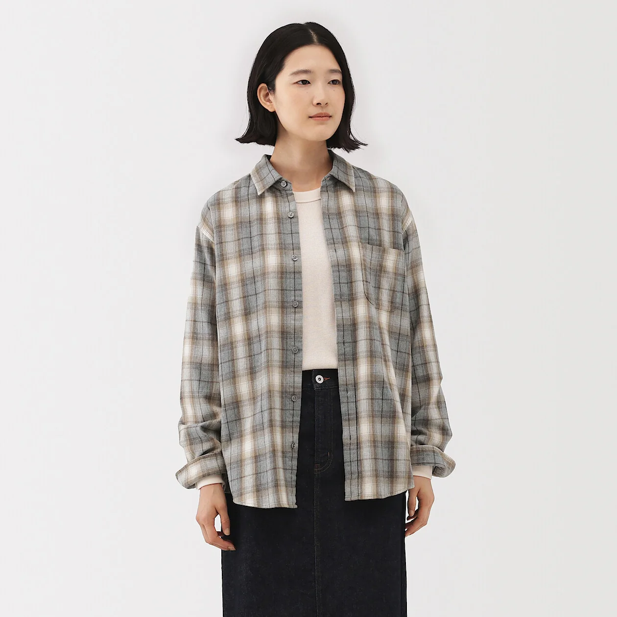 Double Brushed Flannel Long Sleeve Shirt - Image 31