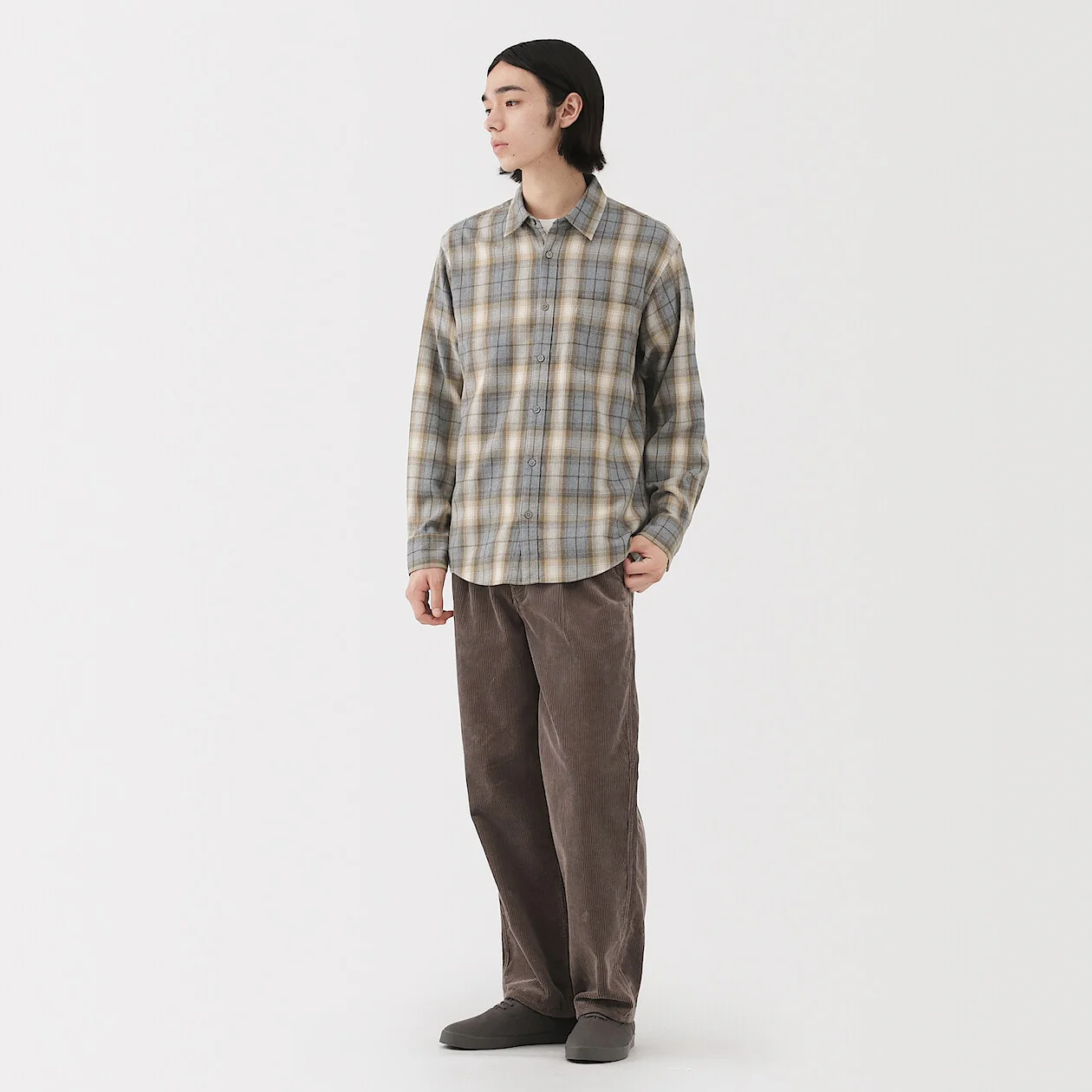 Double Brushed Flannel Long Sleeve Shirt - Image 32