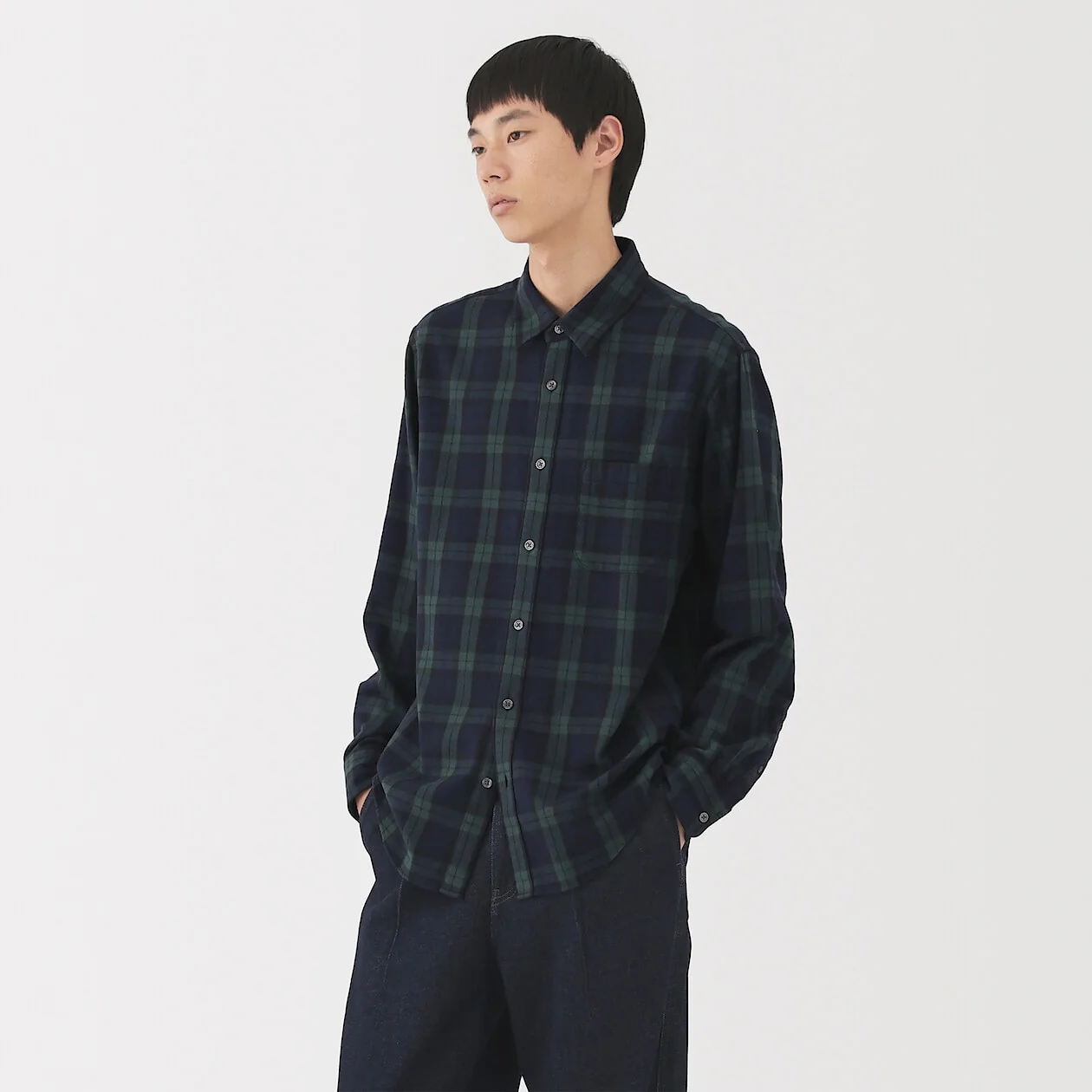 Double Brushed Flannel Long Sleeve Shirt - Image 35