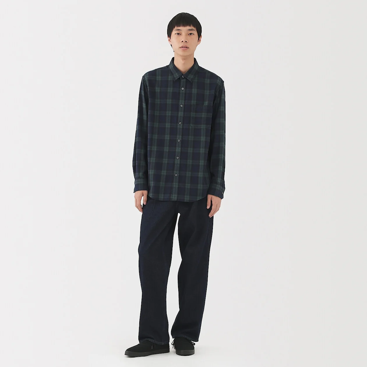 Double Brushed Flannel Long Sleeve Shirt - Image 36