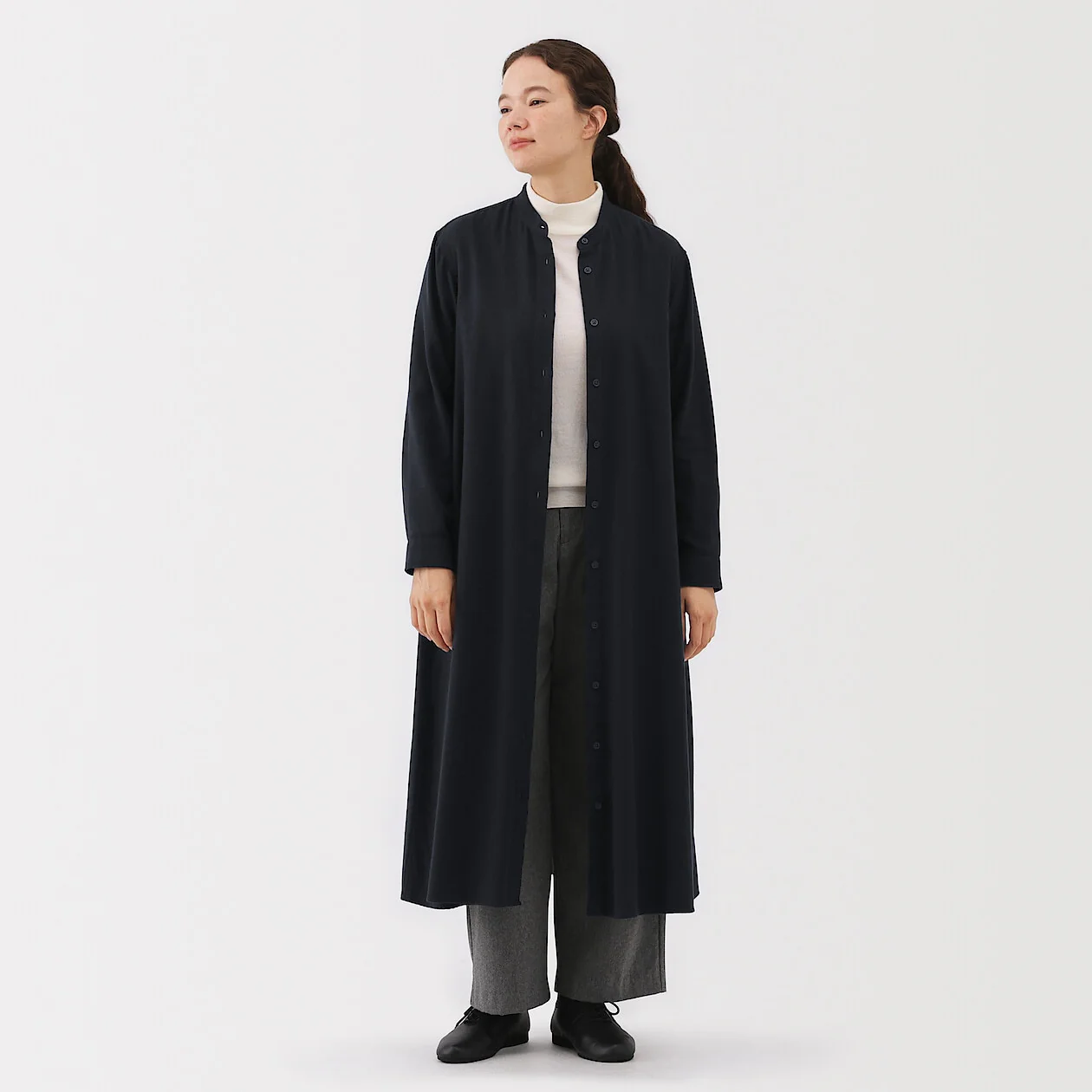 Double Brushed Flannel Long-Sleeve Dress - Image 10