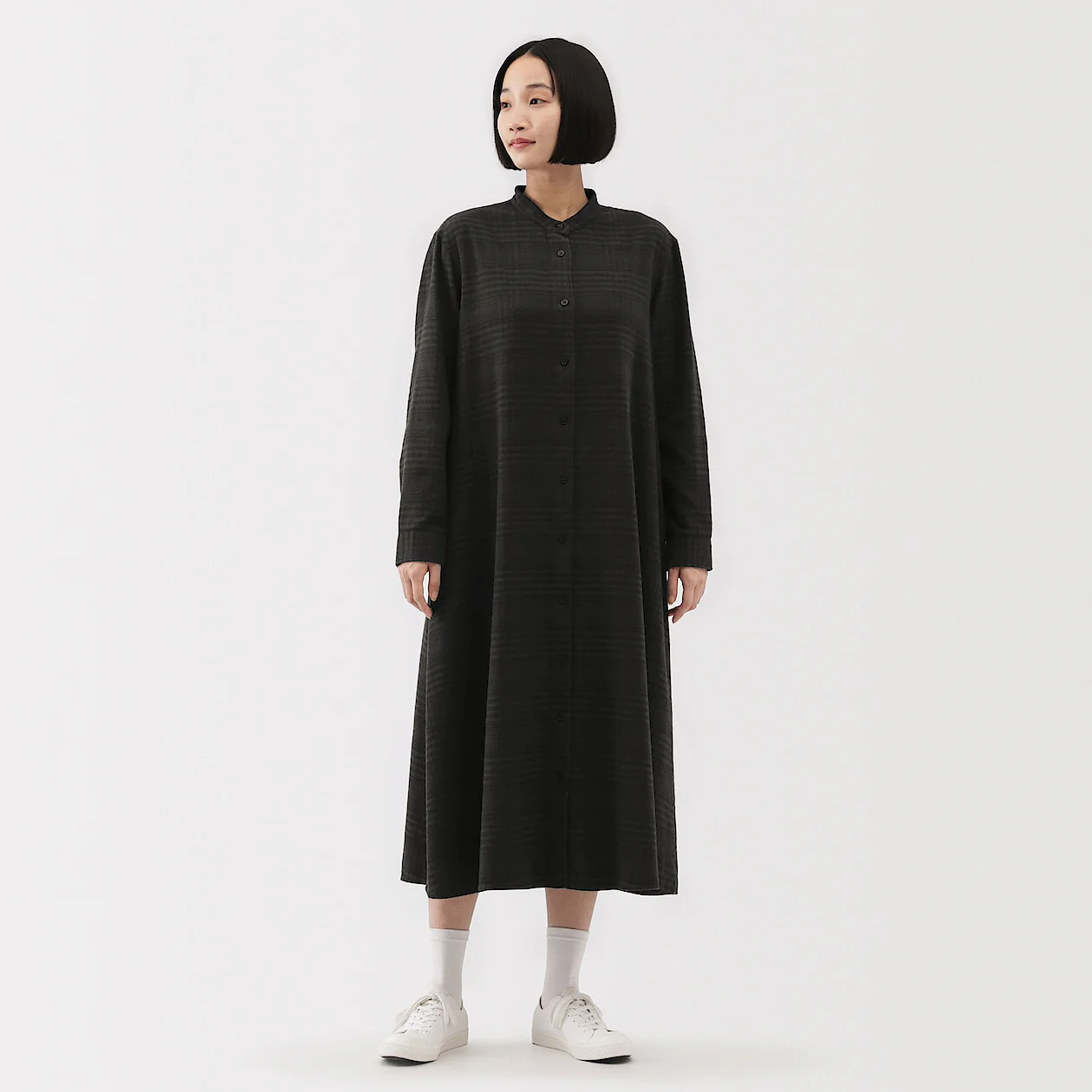 Double Brushed Flannel Long-Sleeve Dress - Image 17