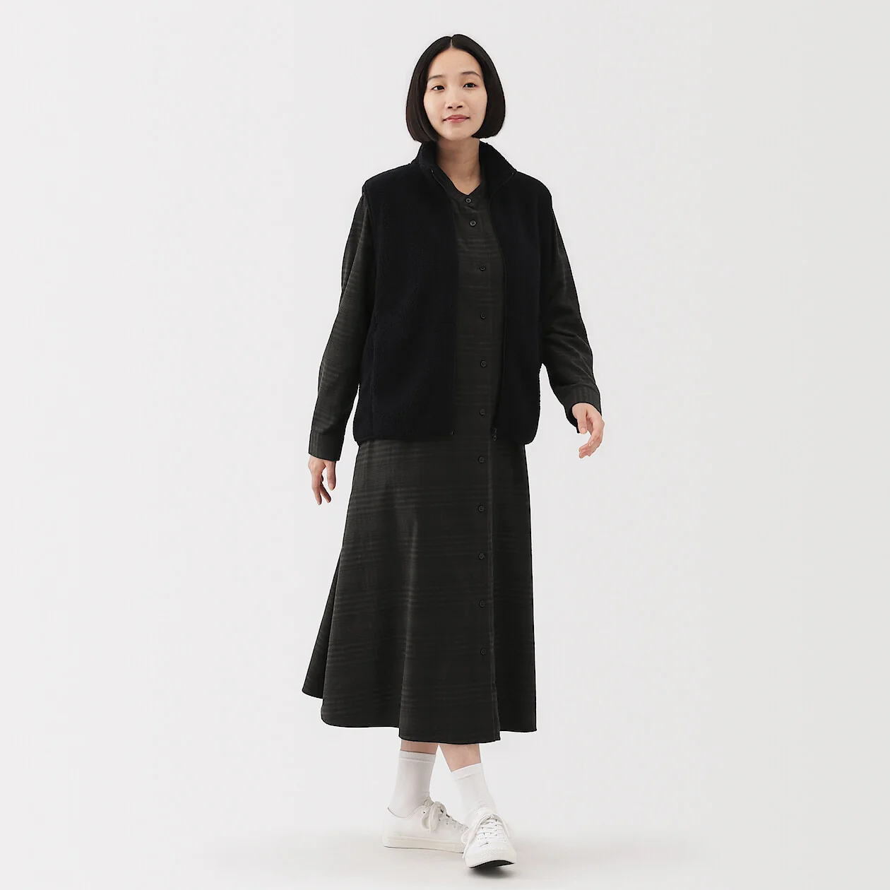 Double Brushed Flannel Long-Sleeve Dress - Image 18