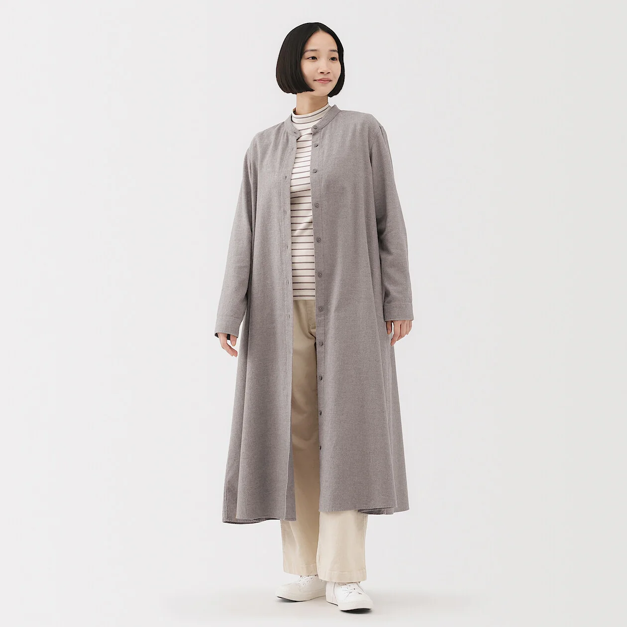 Double Brushed Flannel Long-Sleeve Dress - Image 6