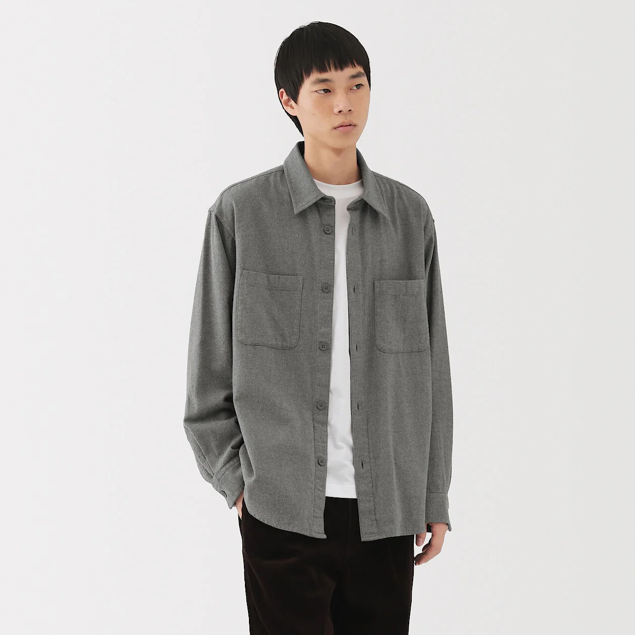 Double Brushed Flannel Shirt Jacket - Image 5