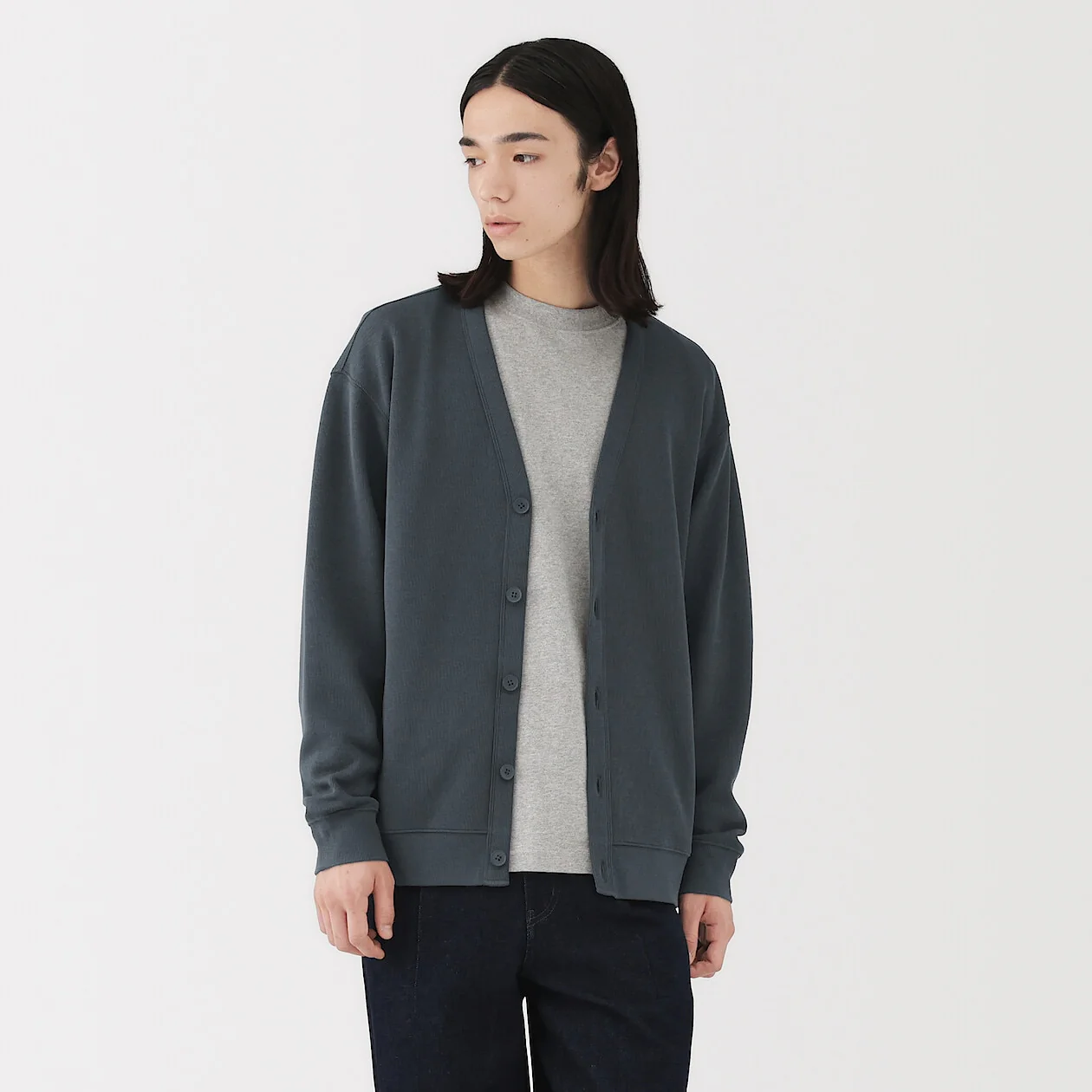 Double Knitted V-Neck Cardigan - Image 17