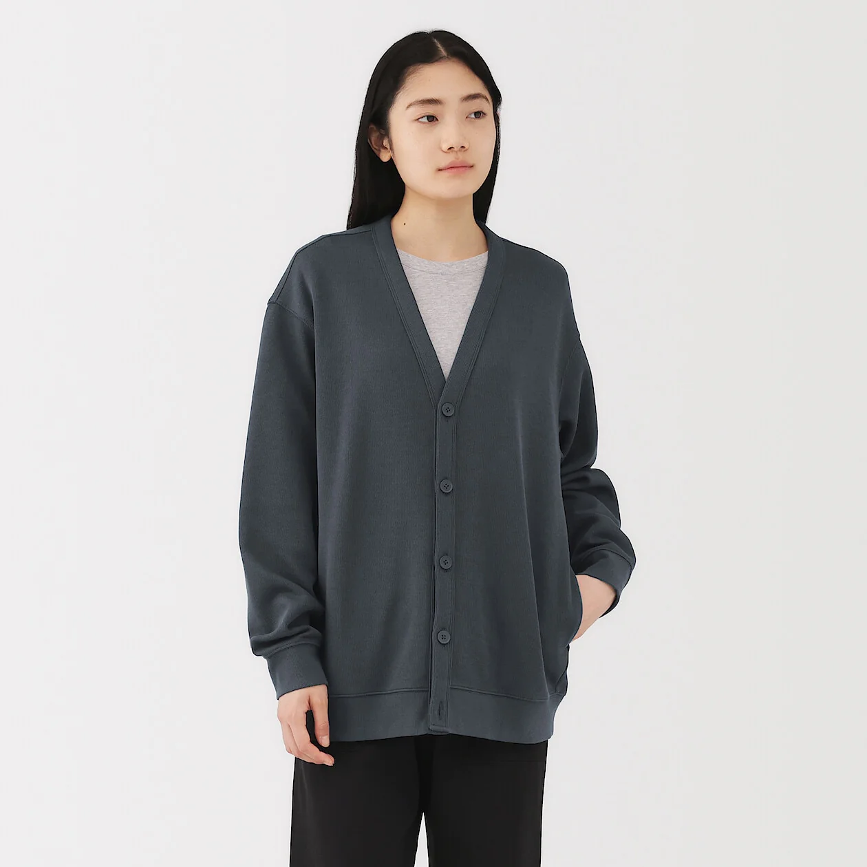 Double Knitted V-Neck Cardigan - Image 18