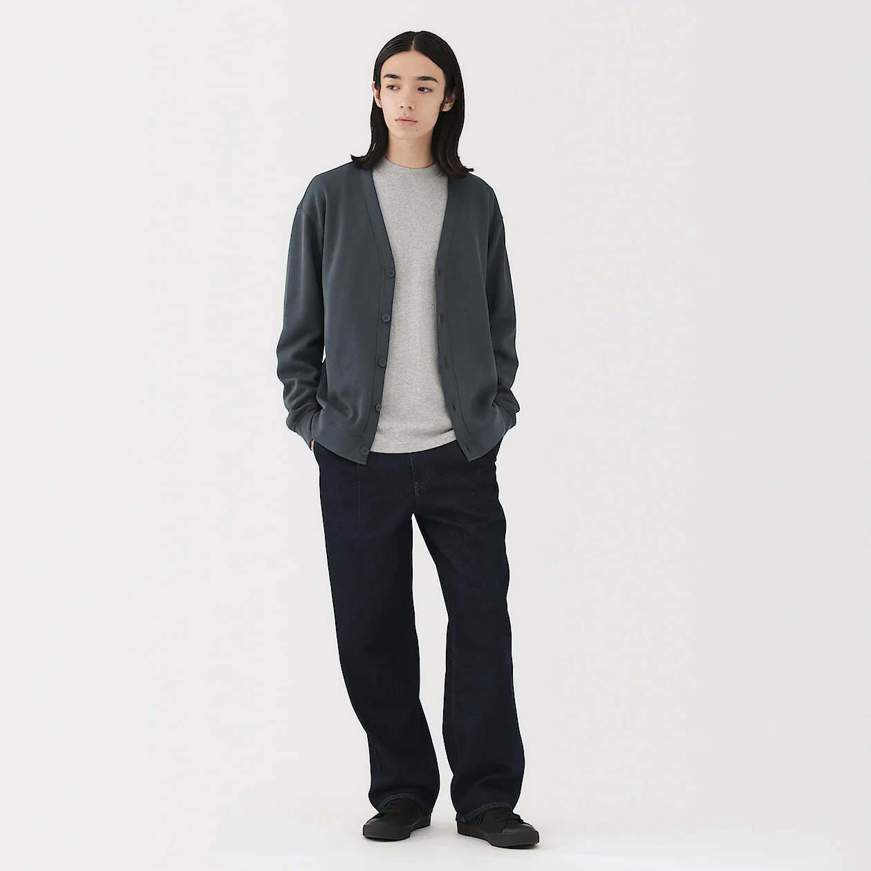 Double Knitted V-Neck Cardigan - Image 19