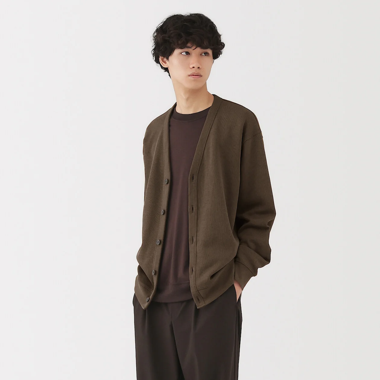 Double Knitted V-Neck Cardigan - Image 23