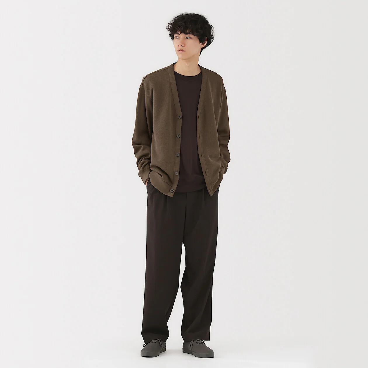 Double Knitted V-Neck Cardigan - Image 24