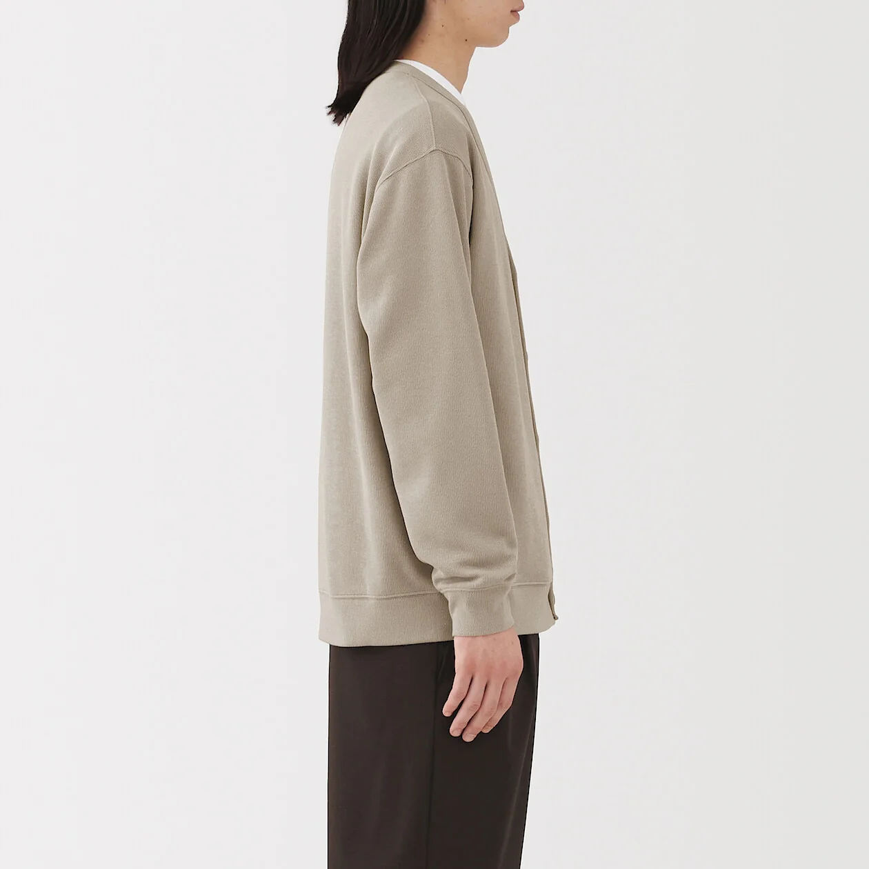 Double Knitted V-Neck Cardigan - Image 4