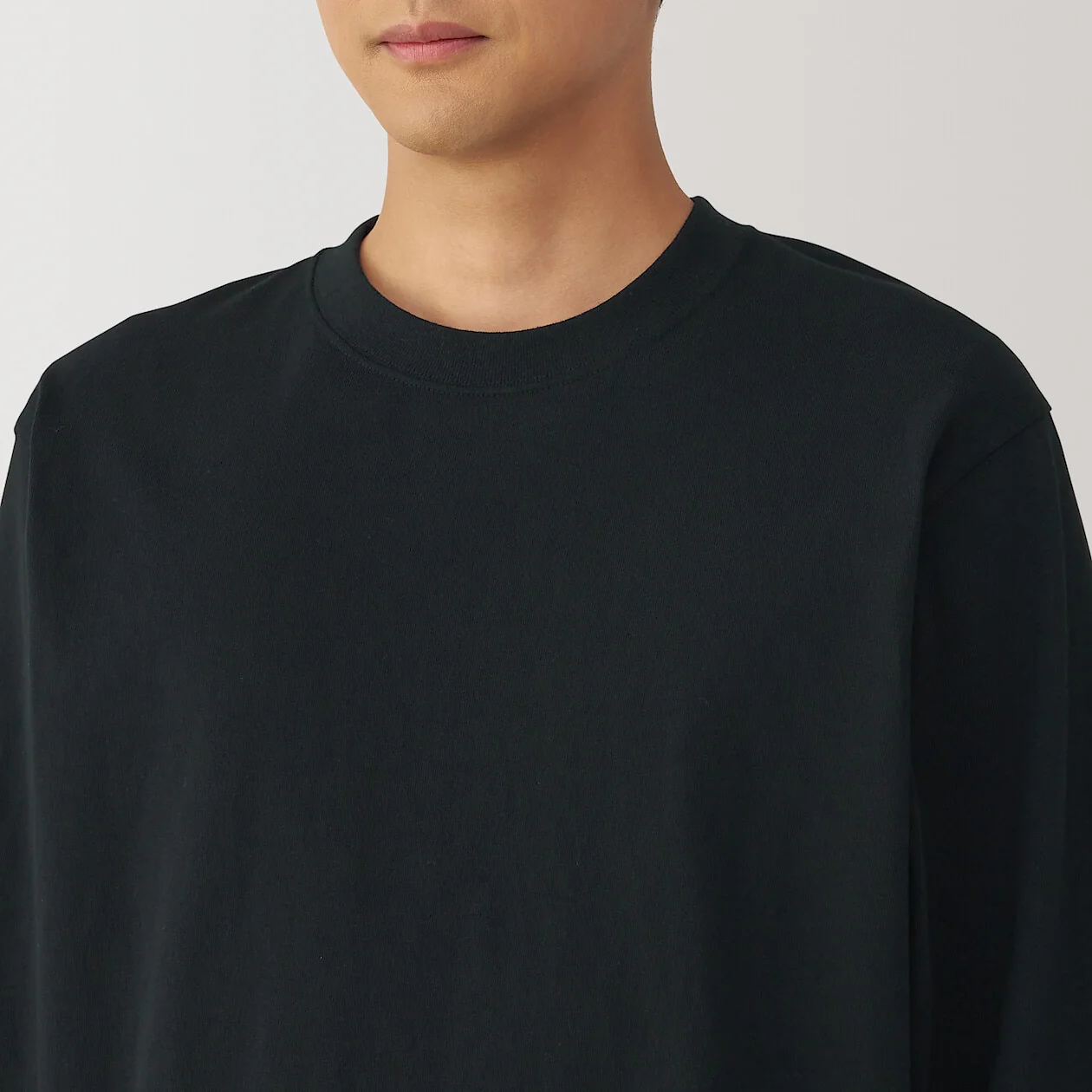 Washed Cotton Heavyweight Crewneck Long Sleeve T-Shirt - Image 12