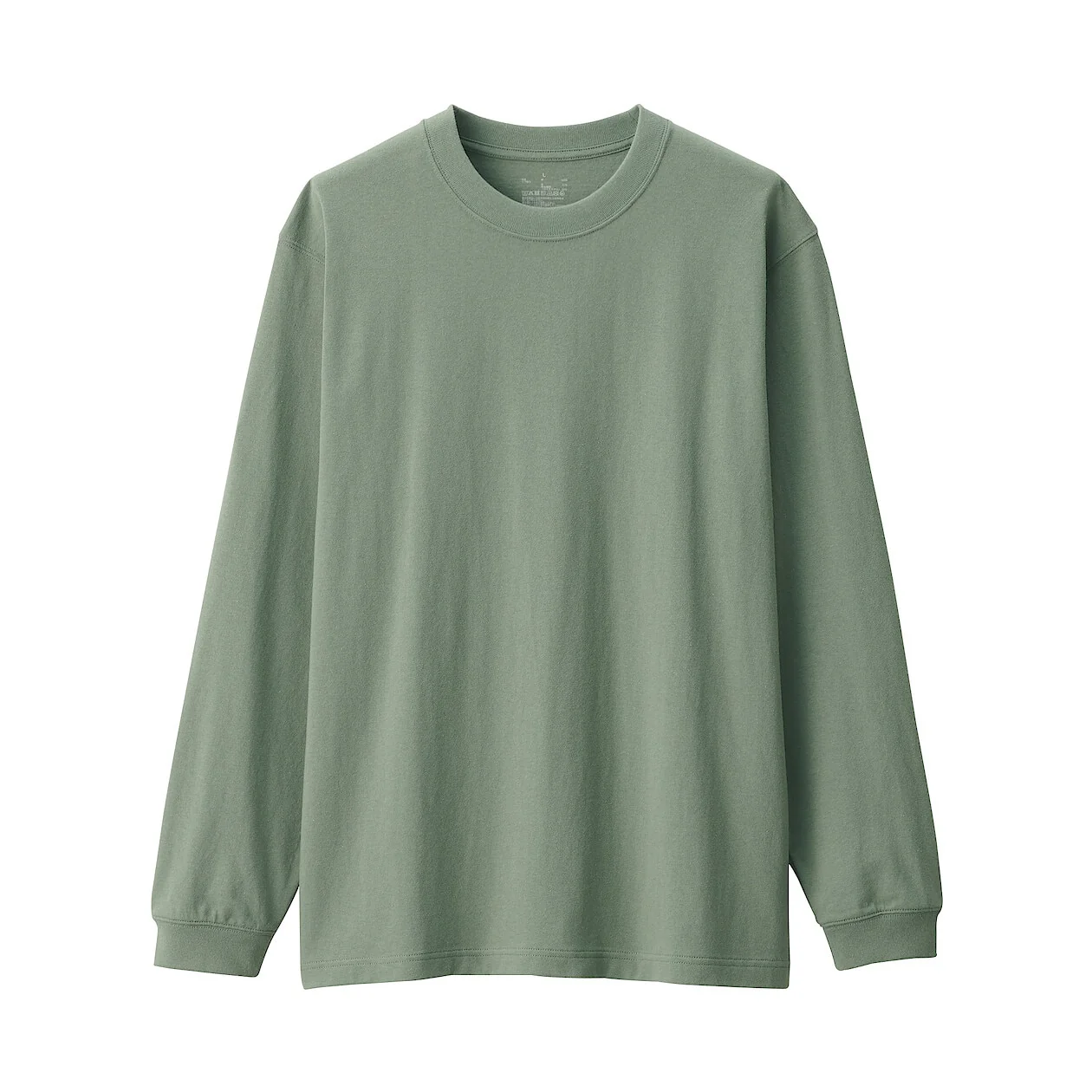 Washed Cotton Heavyweight Crewneck Long Sleeve T-Shirt - Image 20