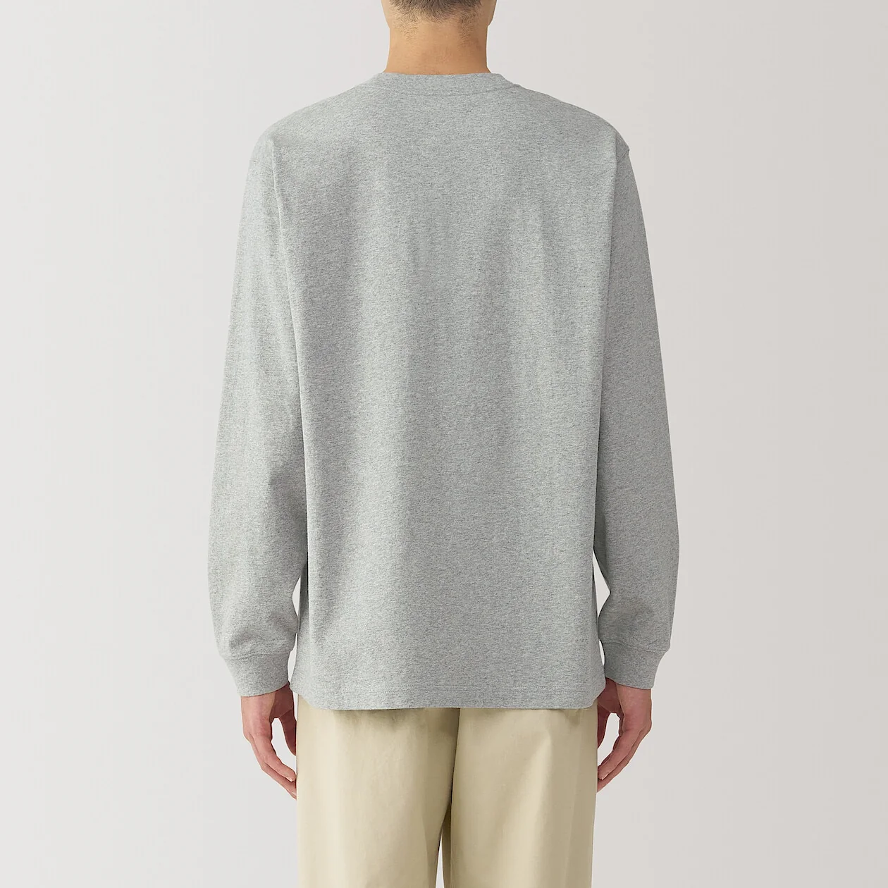 Washed Cotton Heavyweight Crewneck Long Sleeve T-Shirt - Image 32