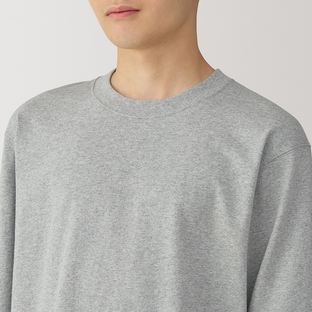 Washed Cotton Heavyweight Crewneck Long Sleeve T-Shirt - Image 33