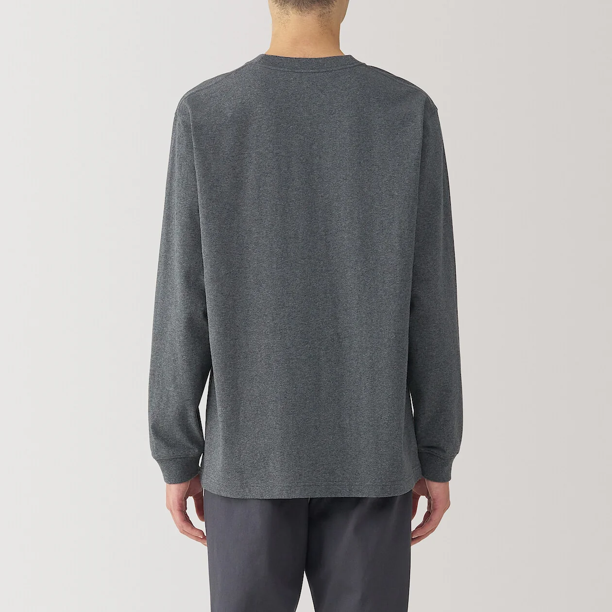 Washed Cotton Heavyweight Crewneck Long Sleeve T-Shirt - Image 39