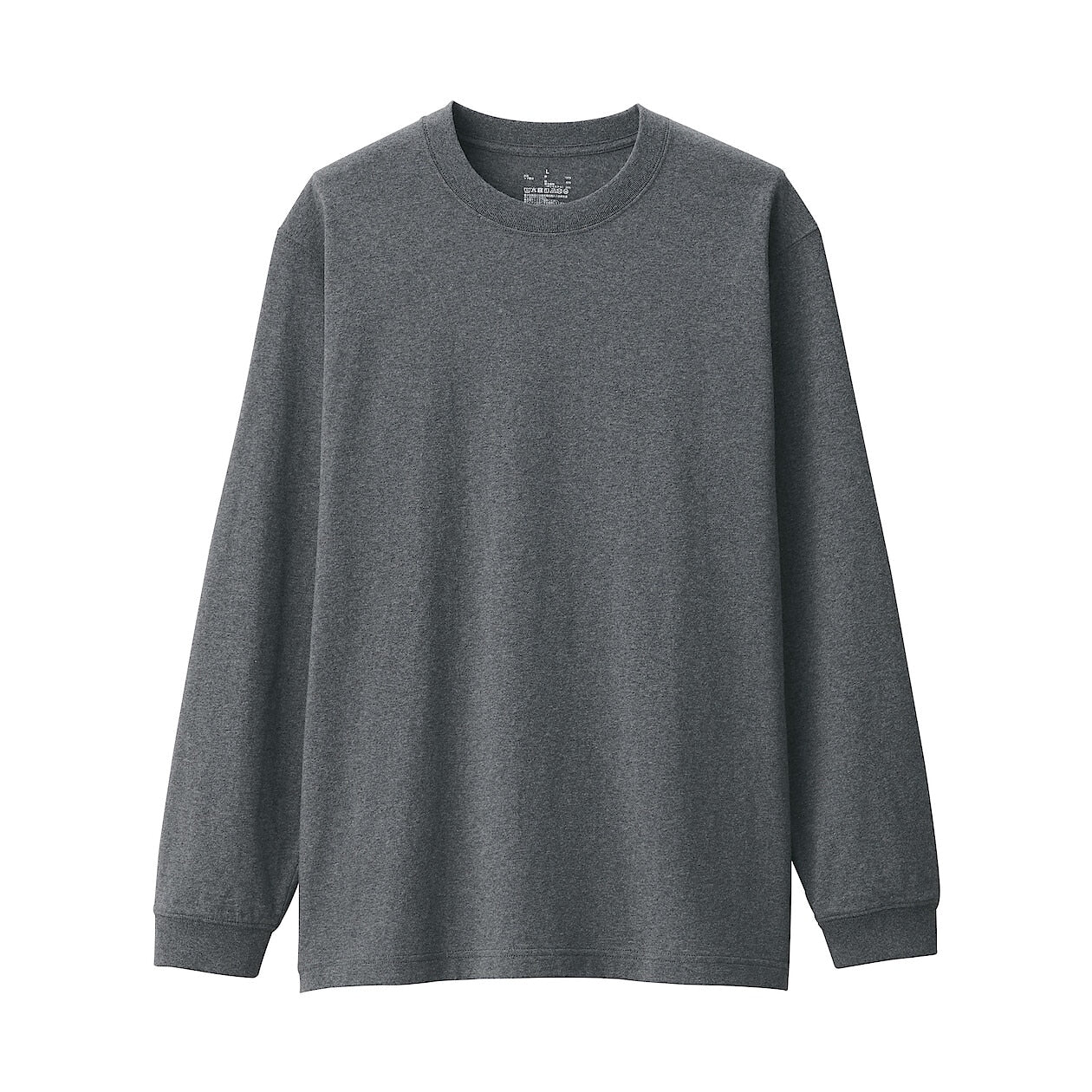 Washed Cotton Heavyweight Crewneck Long Sleeve T-Shirt - Image 41
