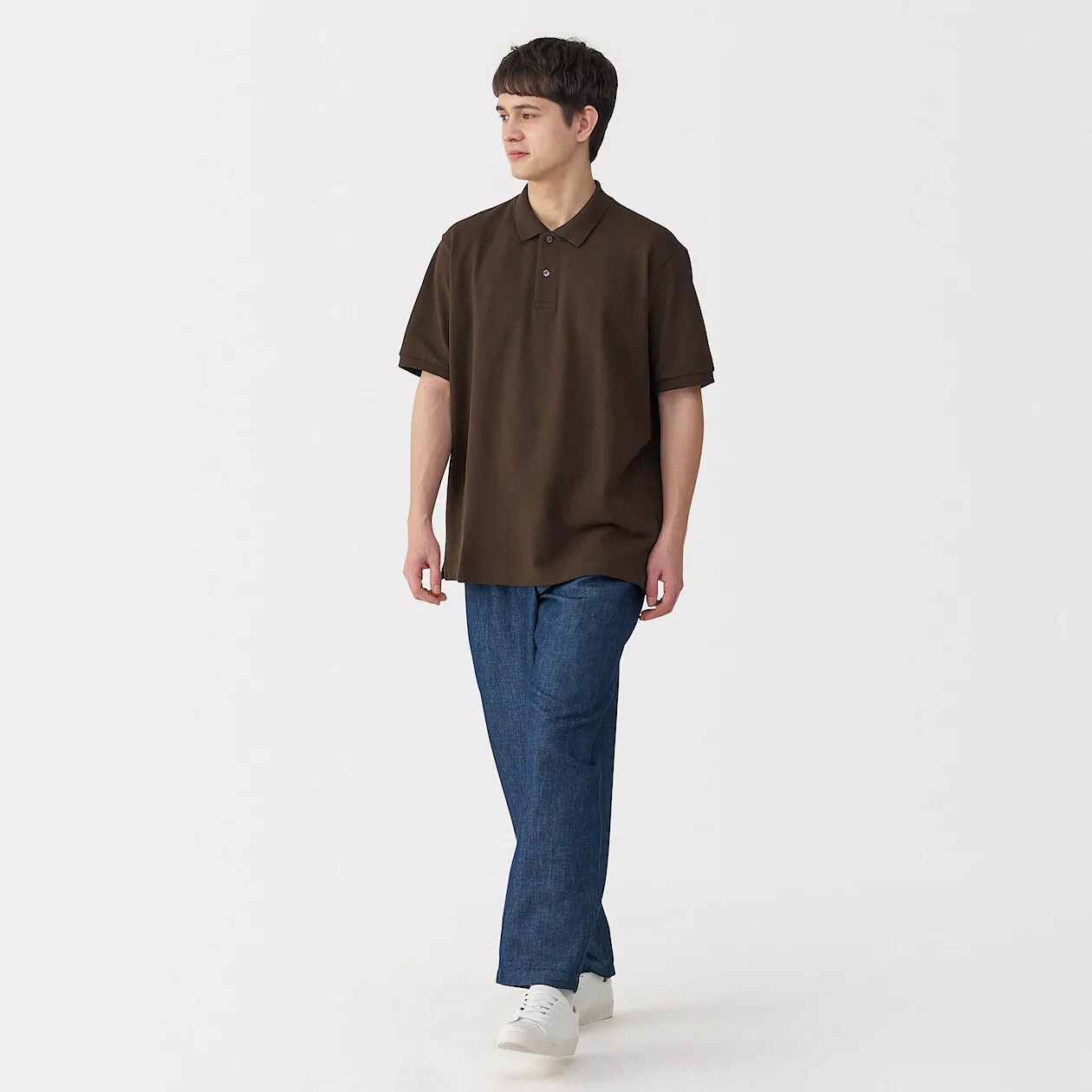 Hemp Blend Denim Darted Straight Pants - Image 2