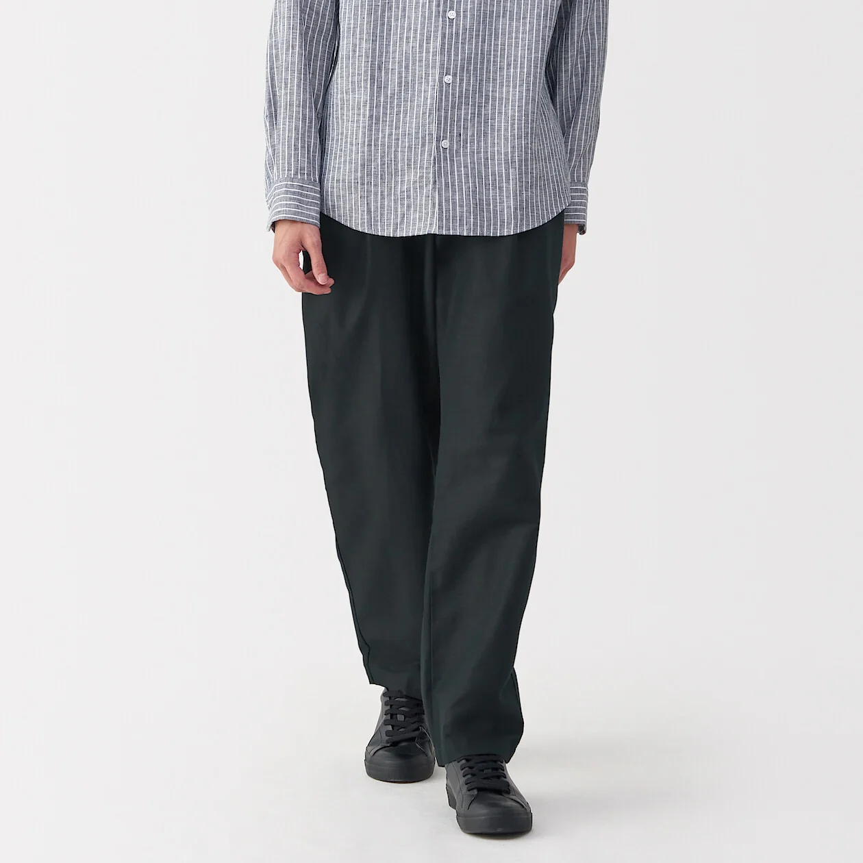 Hemp Blend Twill Darted Straight Pants - Image 10