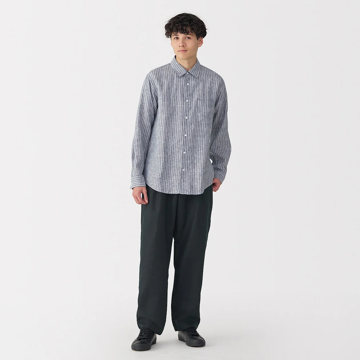 Hemp Blend Twill Darted Straight Pants - Image 11