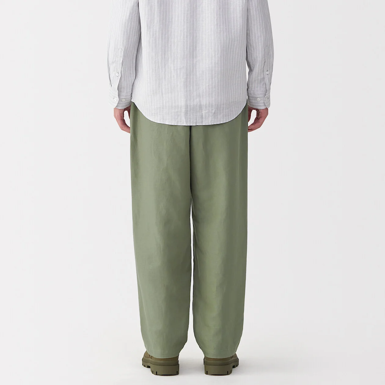 Hemp Blend Twill Darted Straight Pants - Image 22