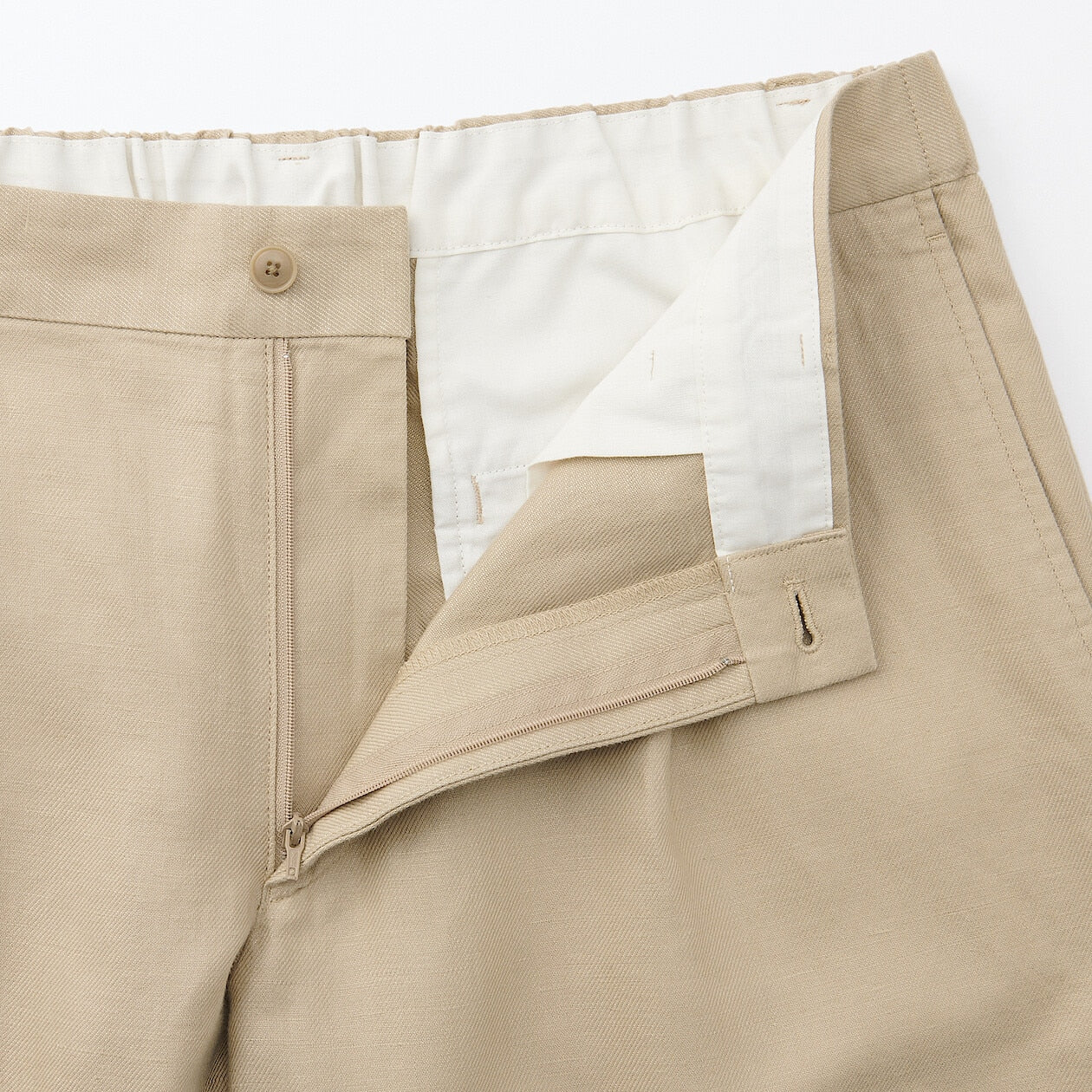 Hemp Blend Twill Darted Straight Pants - Image 7