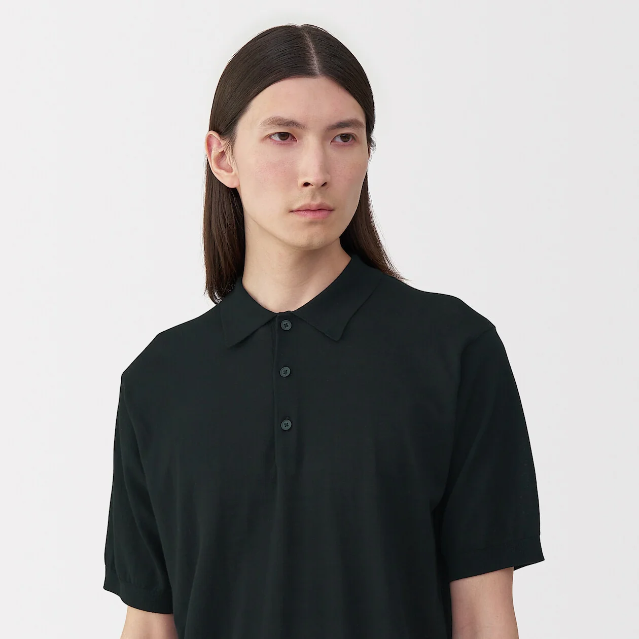 MUJI Labo High Gauge Knit Polo Shirt - Image 12