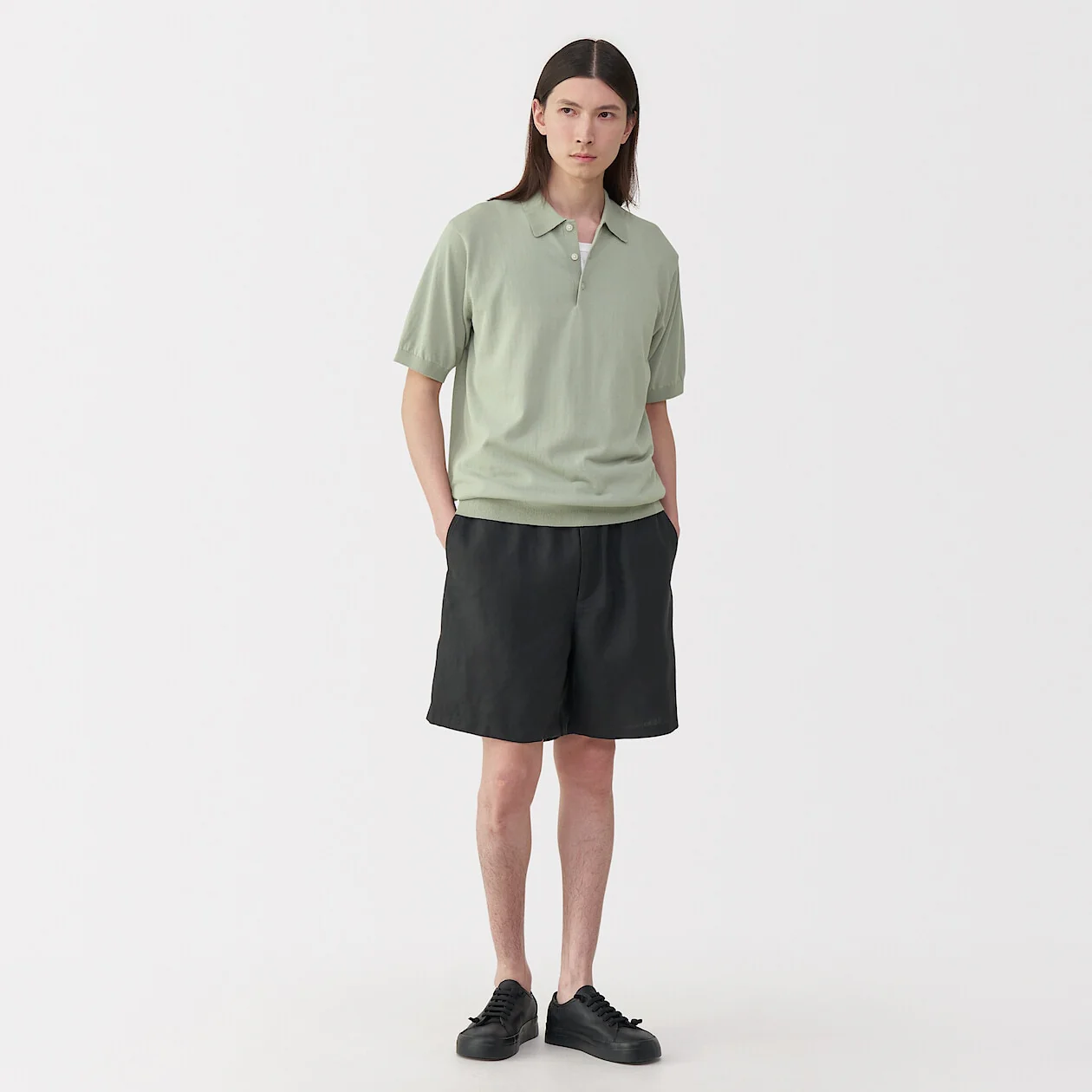 MUJI Labo High Gauge Knit Polo Shirt - Image 16