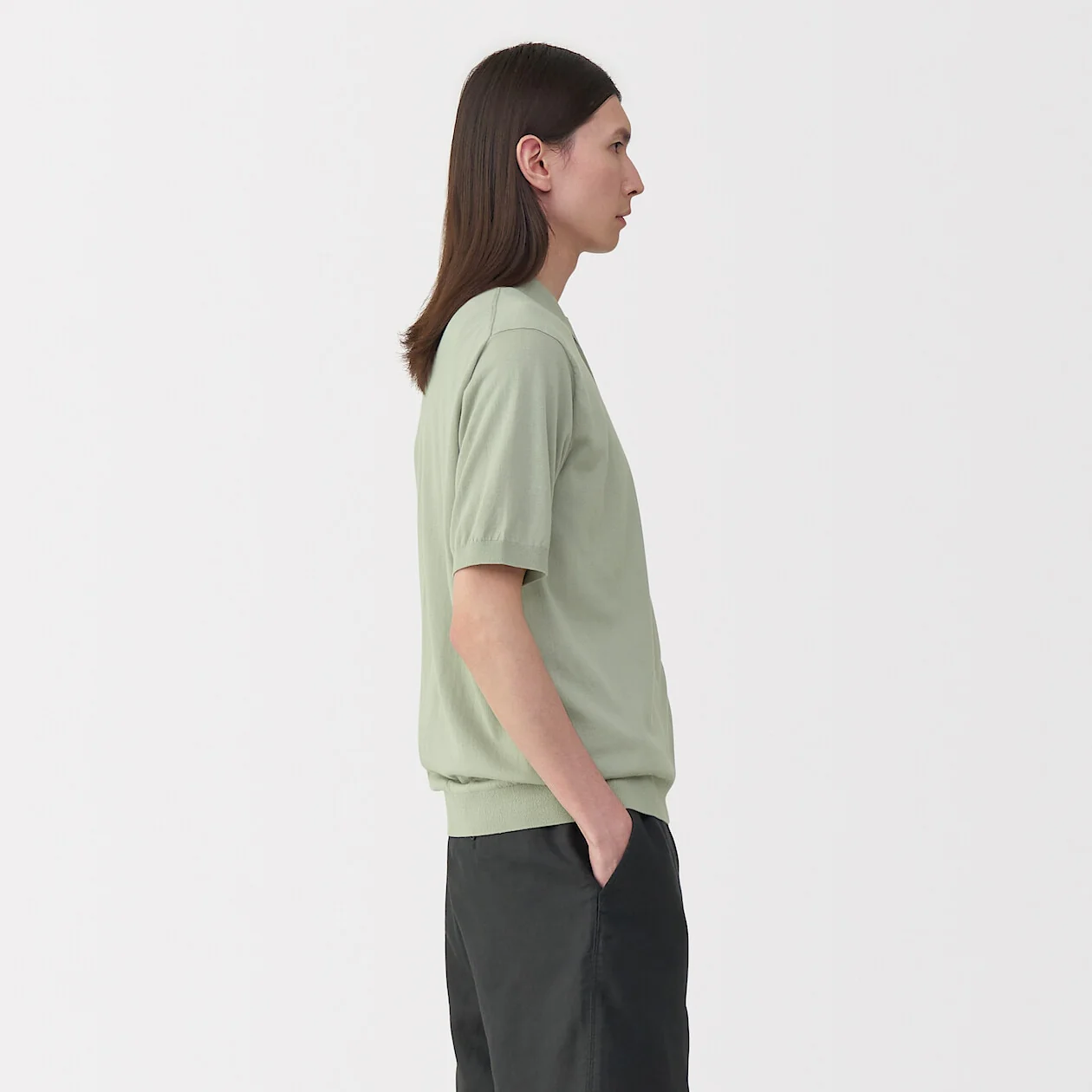 MUJI Labo High Gauge Knit Polo Shirt - Image 17