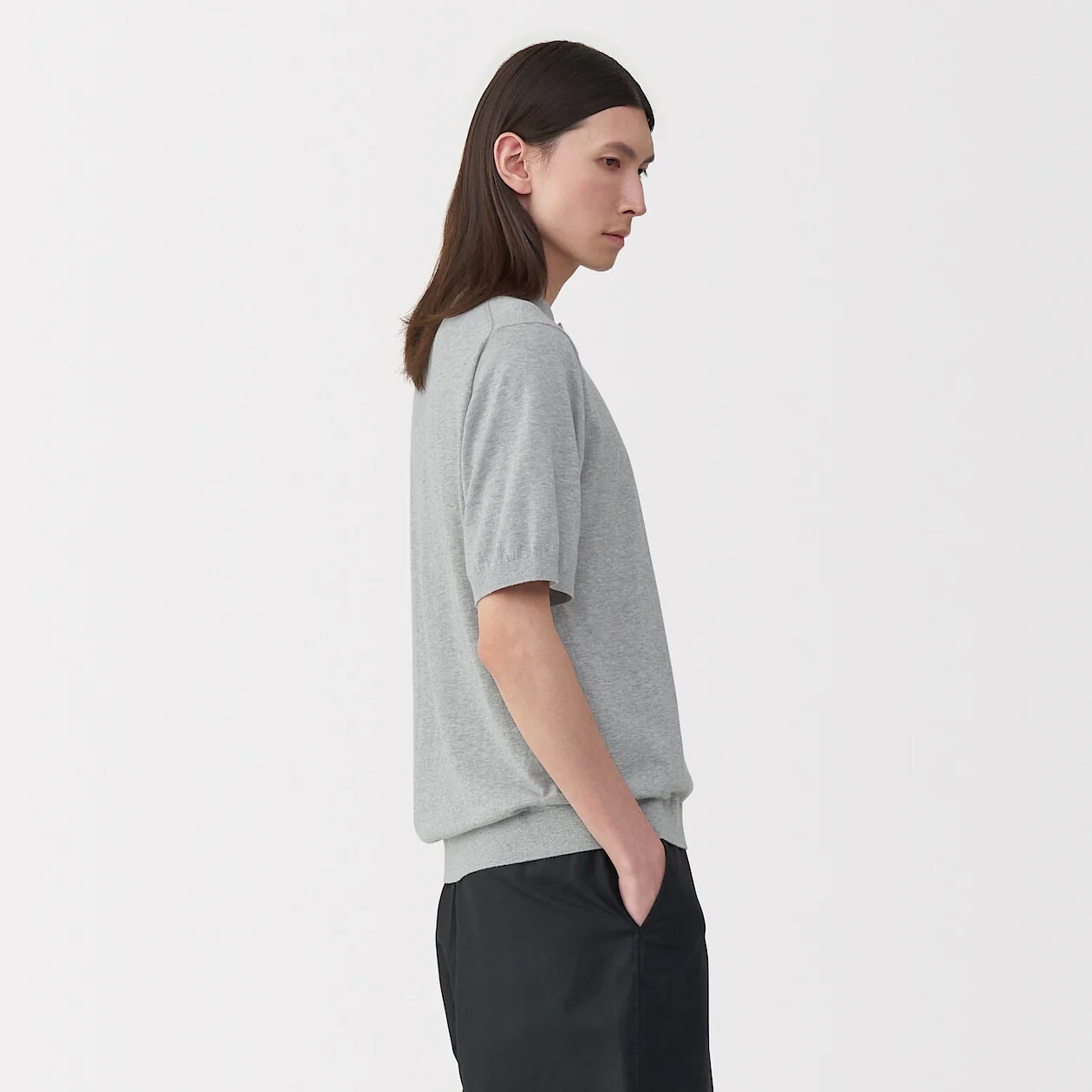 MUJI Labo High Gauge Knit Polo Shirt - Image 3
