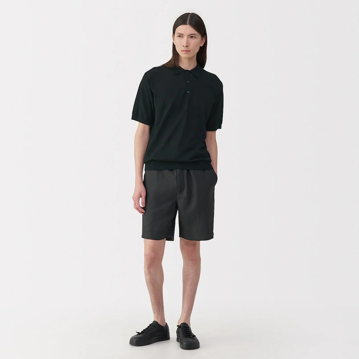 MUJI Labo High Gauge Knit Polo Shirt - Image 9