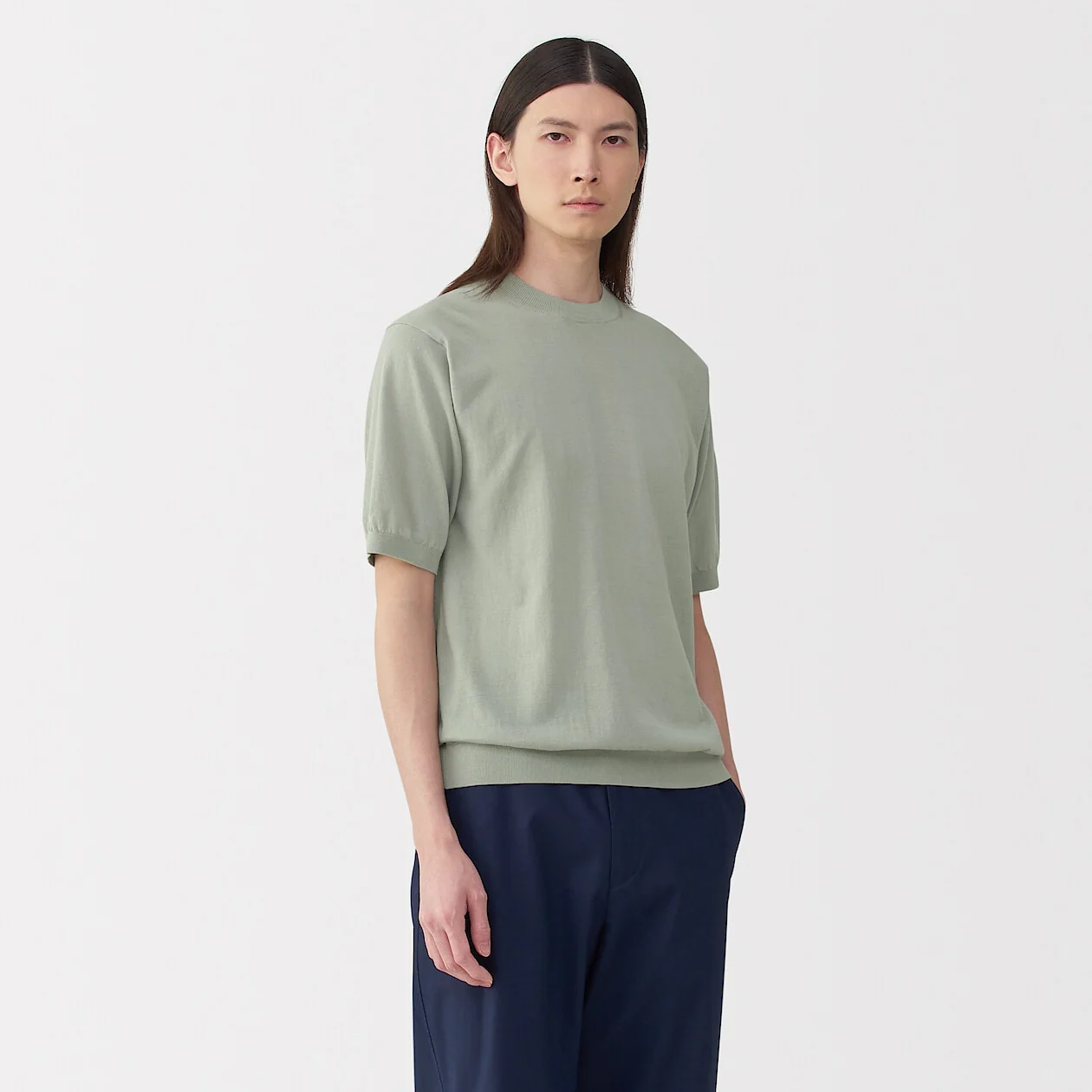 MUJI Labo High Gauge Knit Short Sleeve Shirt