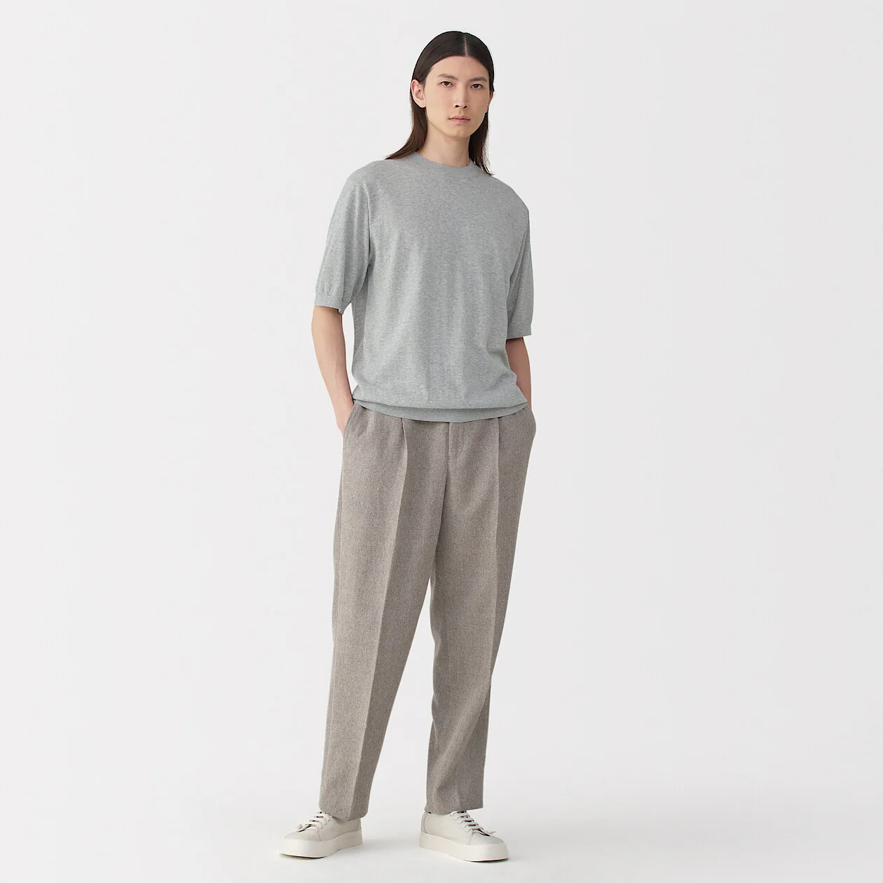 MUJI Labo High Gauge Knit Short Sleeve Shirt - Image 16