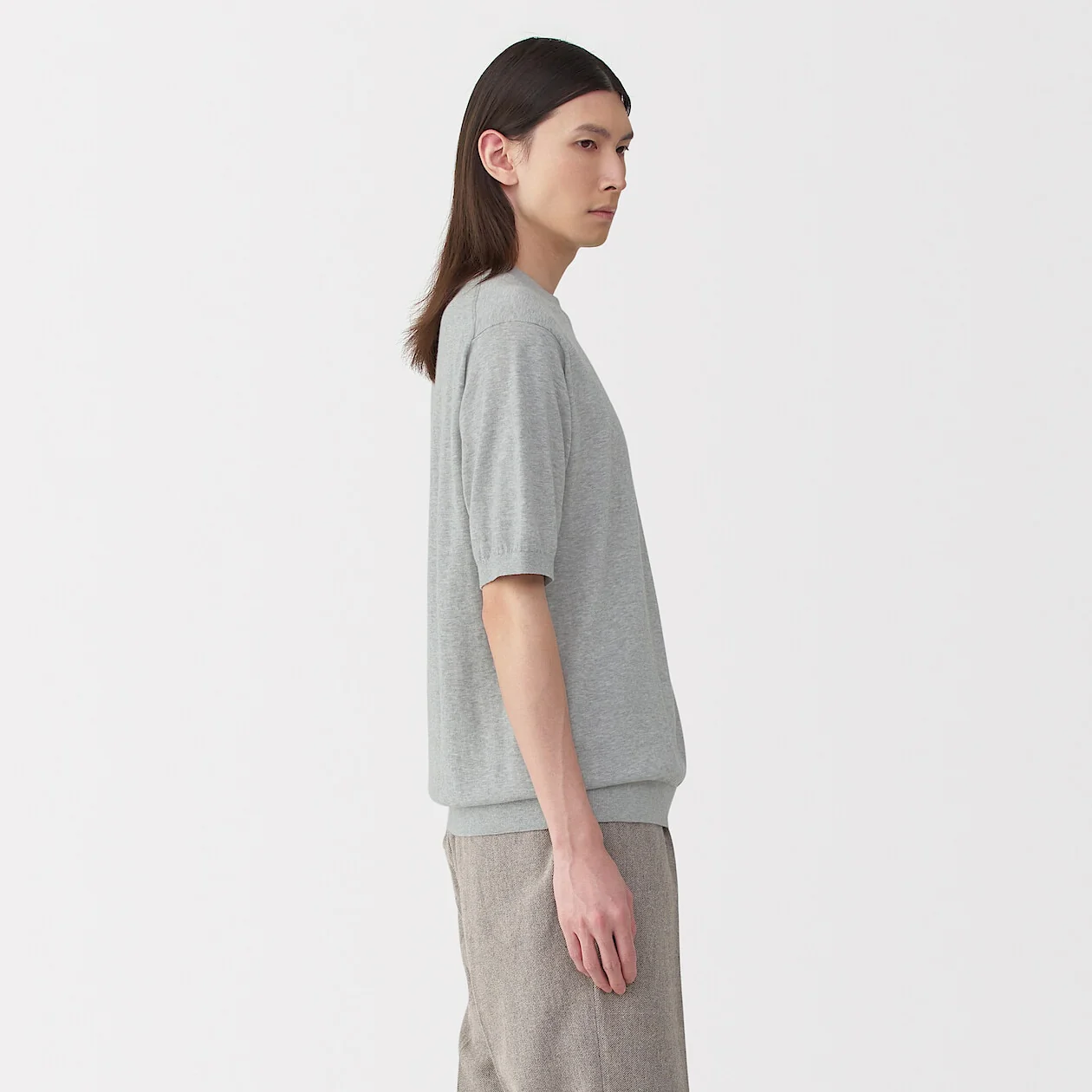 MUJI Labo High Gauge Knit Short Sleeve Shirt - Image 17