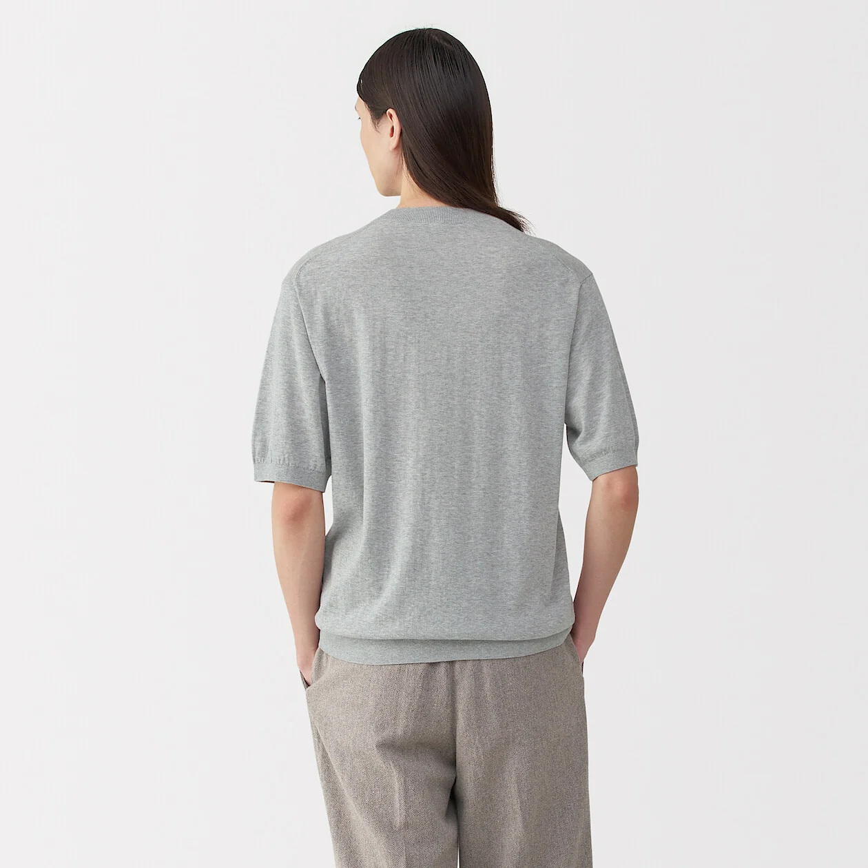 MUJI Labo High Gauge Knit Short Sleeve Shirt - Image 18