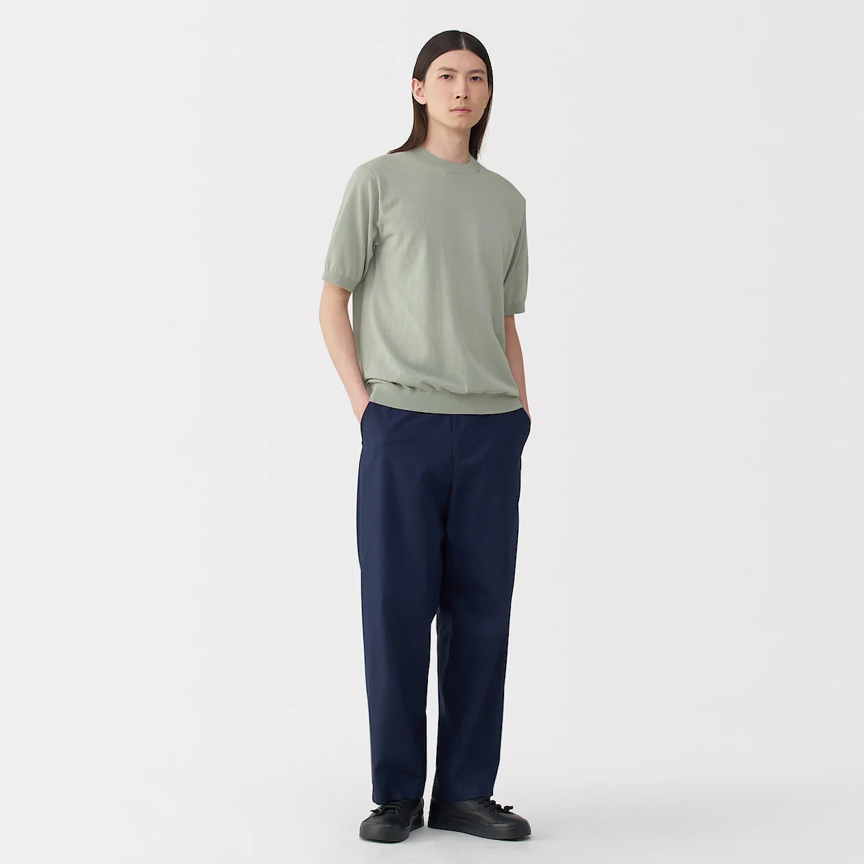 MUJI Labo High Gauge Knit Short Sleeve Shirt - Image 2