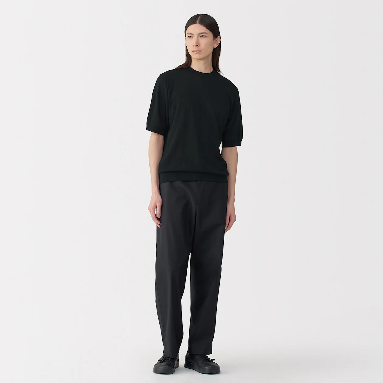 MUJI Labo High Gauge Knit Short Sleeve Shirt - Image 23