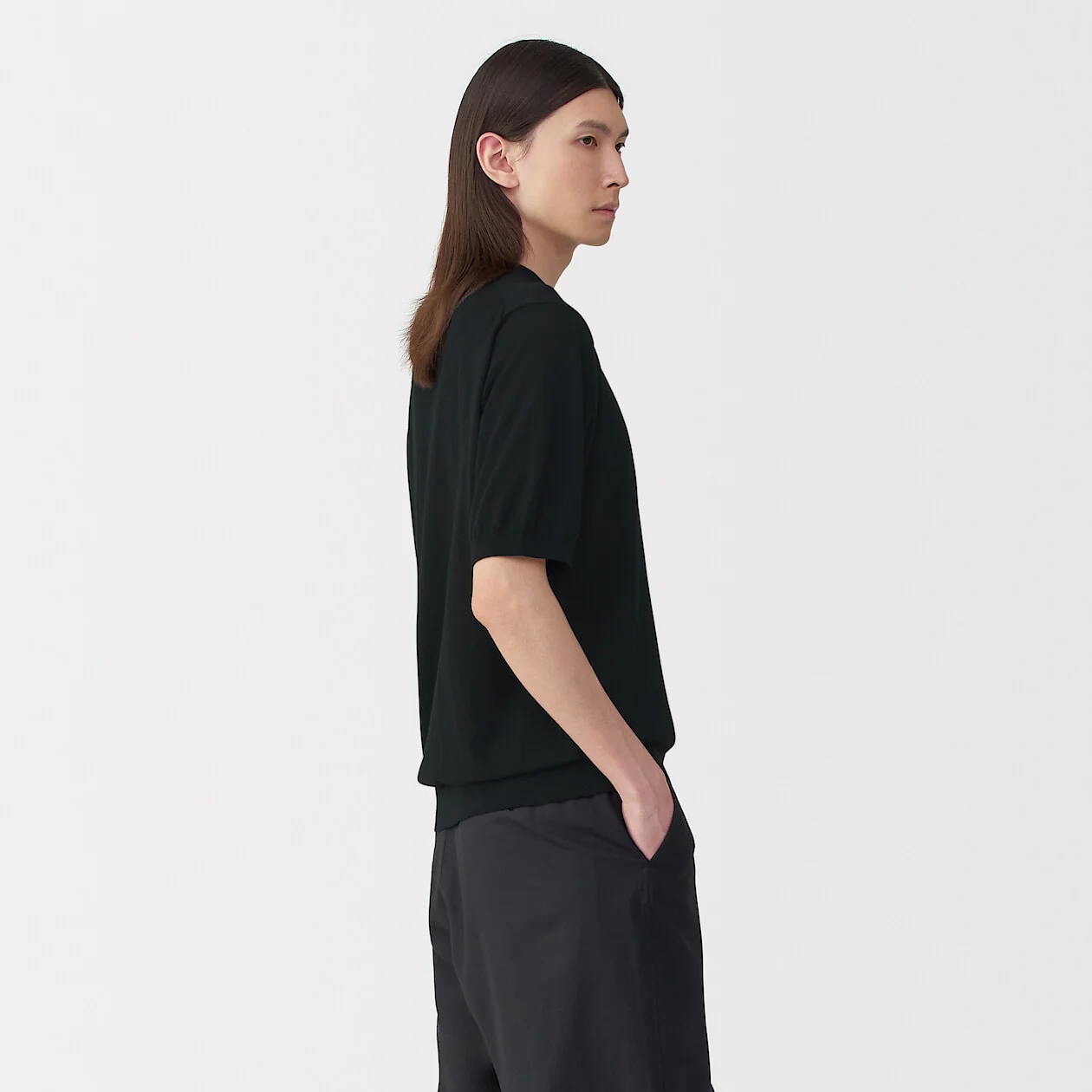 MUJI Labo High Gauge Knit Short Sleeve Shirt - Image 24
