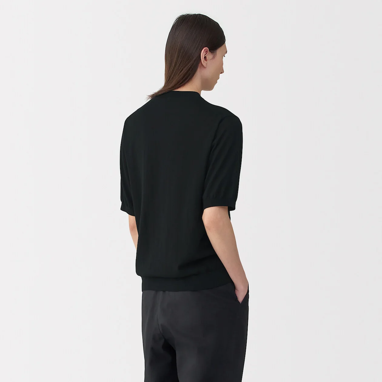 MUJI Labo High Gauge Knit Short Sleeve Shirt - Image 25