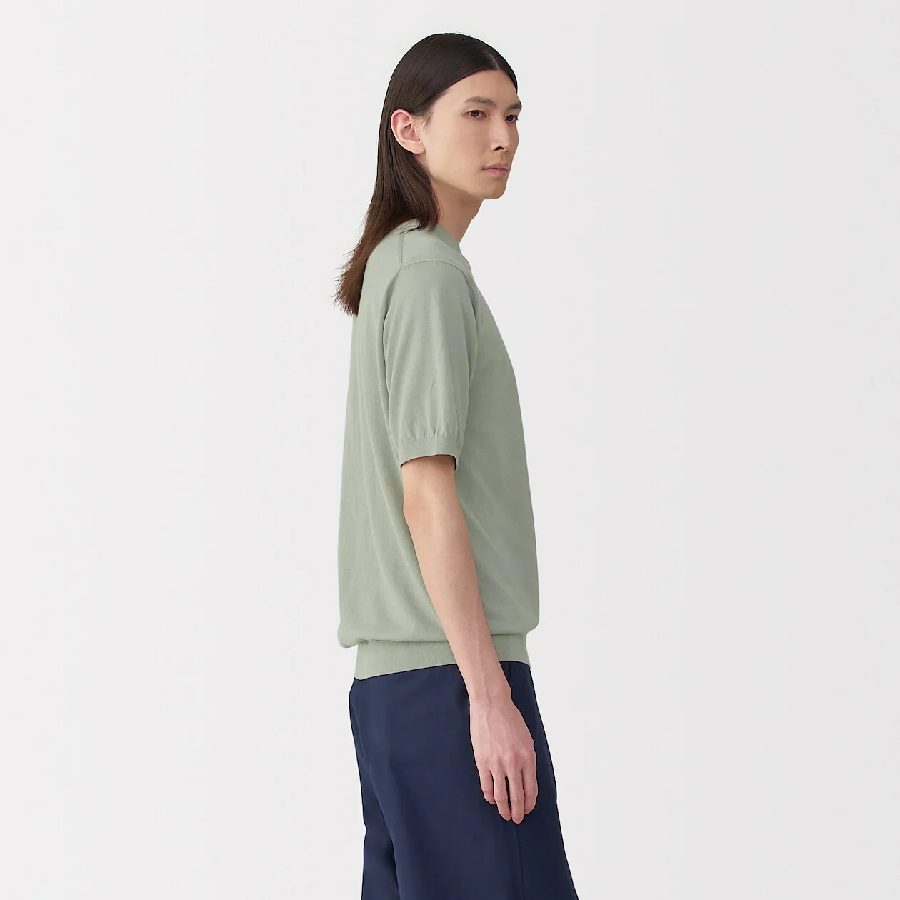 MUJI Labo High Gauge Knit Short Sleeve Shirt - Image 3