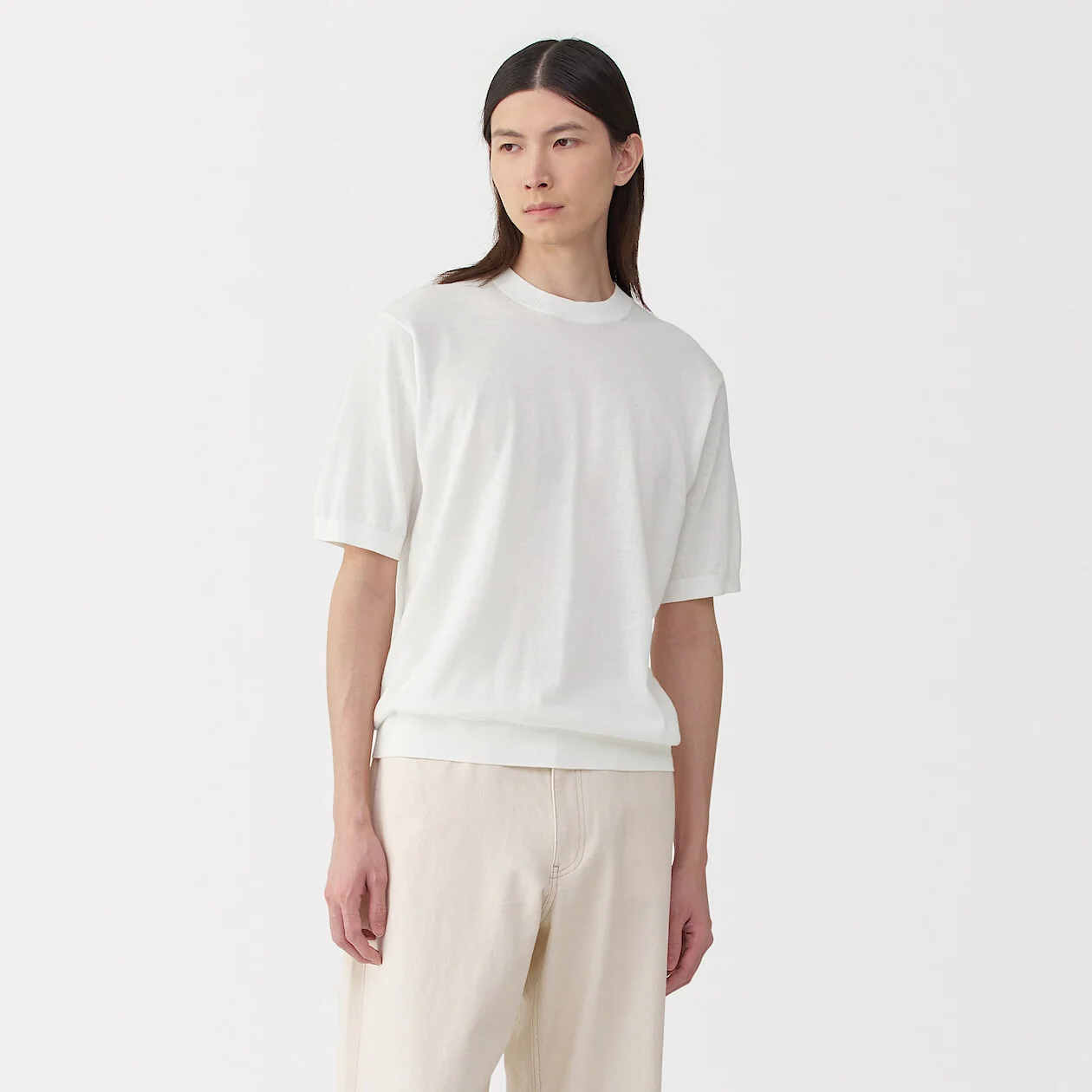 MUJI Labo High Gauge Knit Short Sleeve Shirt - Image 8