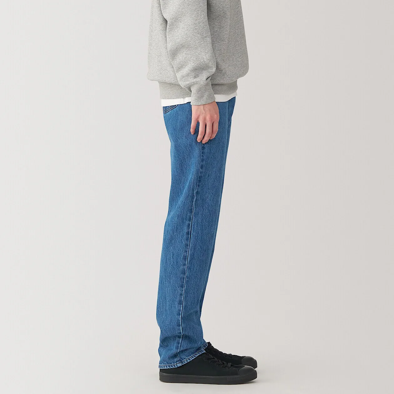 Kapok Blend Denim Straight Pants - Image 3