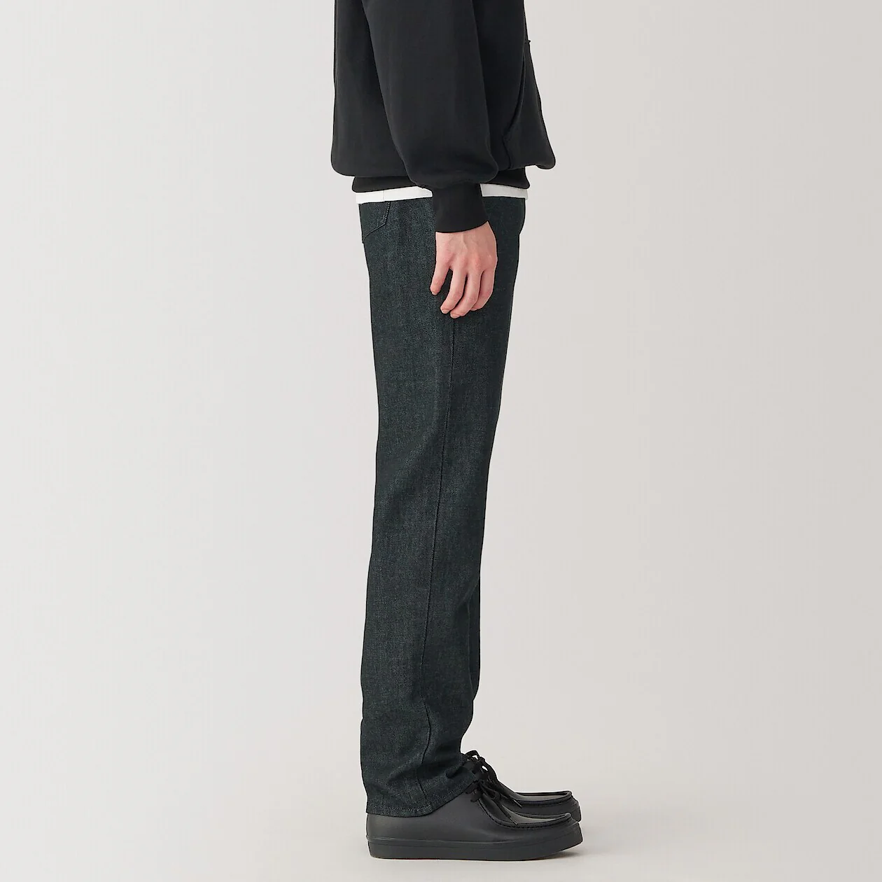 Kapok Blend Stretch Denim Straight Pants - Image 3