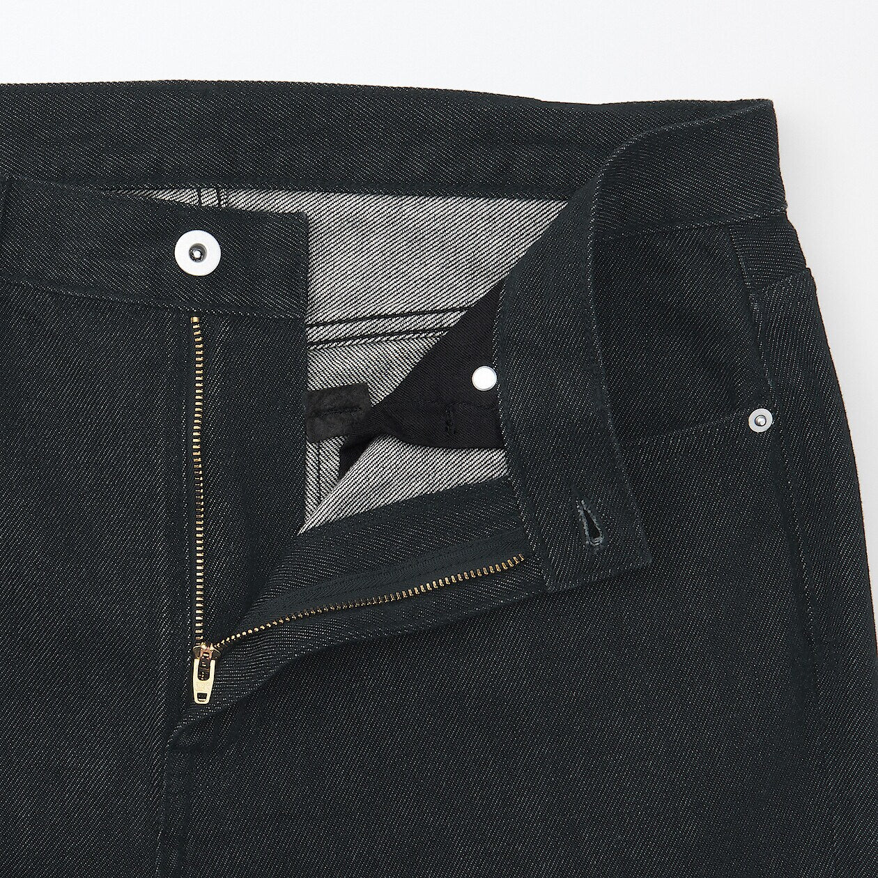 Kapok Blend Stretch Denim Straight Pants - Image 7
