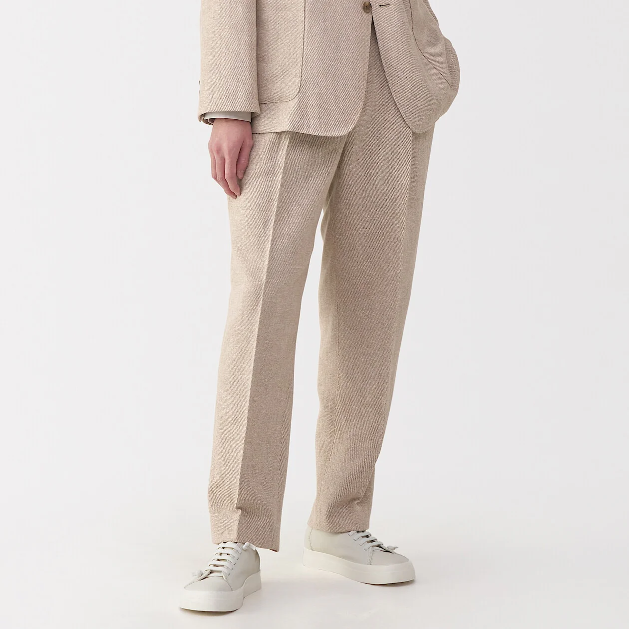 MUJI Labo Linen Wool Blend Straight Pants
