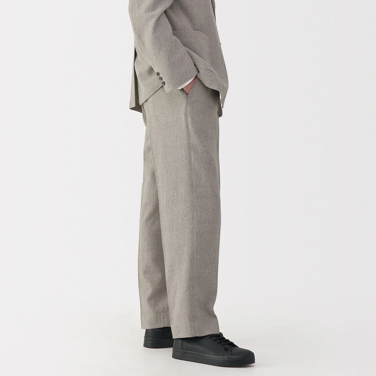 MUJI Labo Linen Wool Blend Straight Pants - Image 12