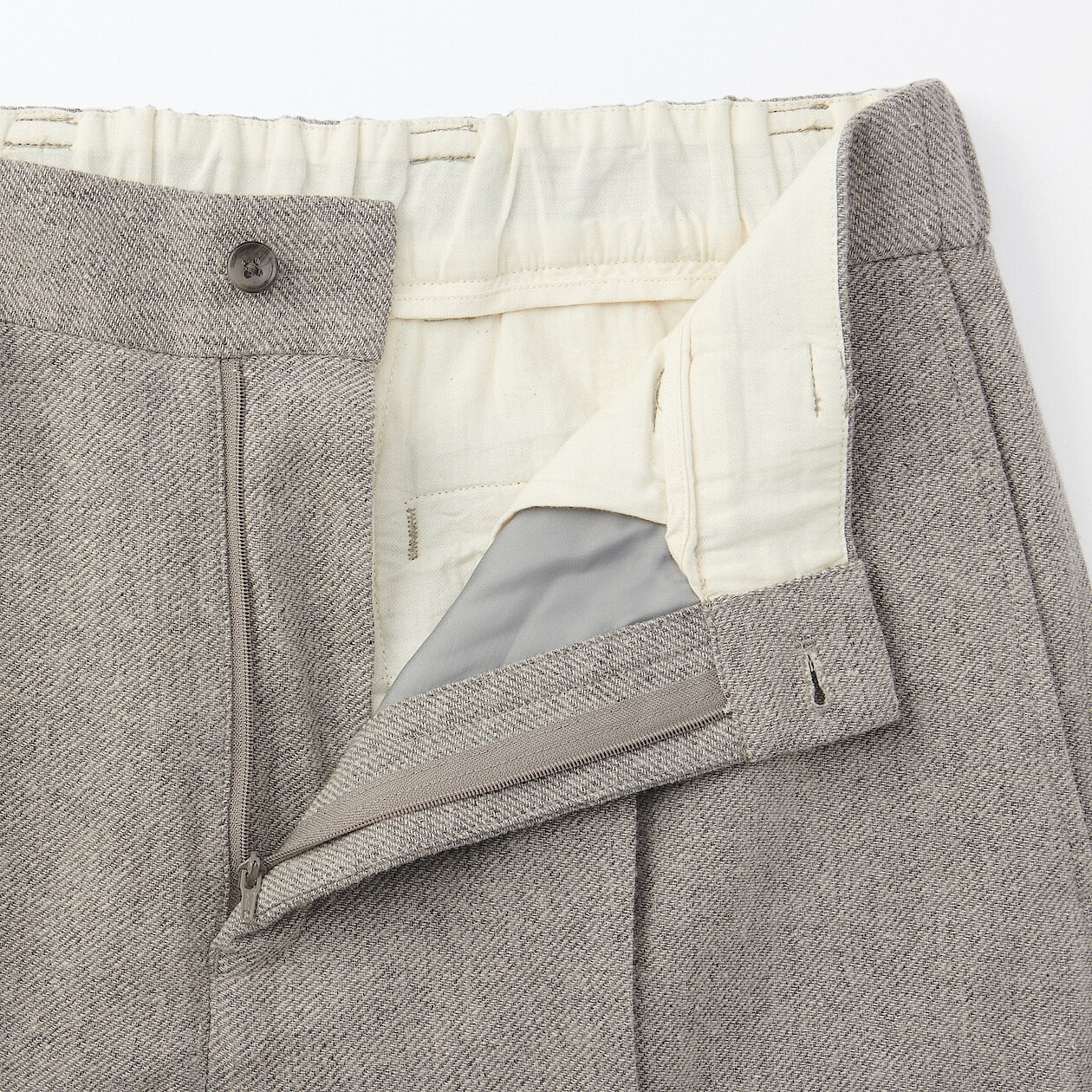 MUJI Labo Linen Wool Blend Straight Pants - Image 16