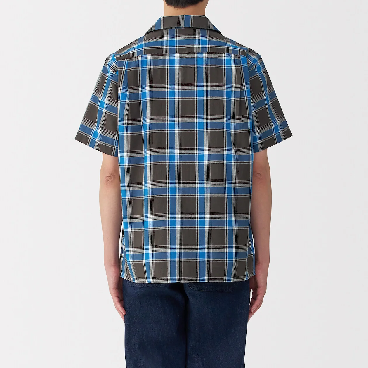 Madras Check Open Collar Short Sleeve Shirt - Image 31