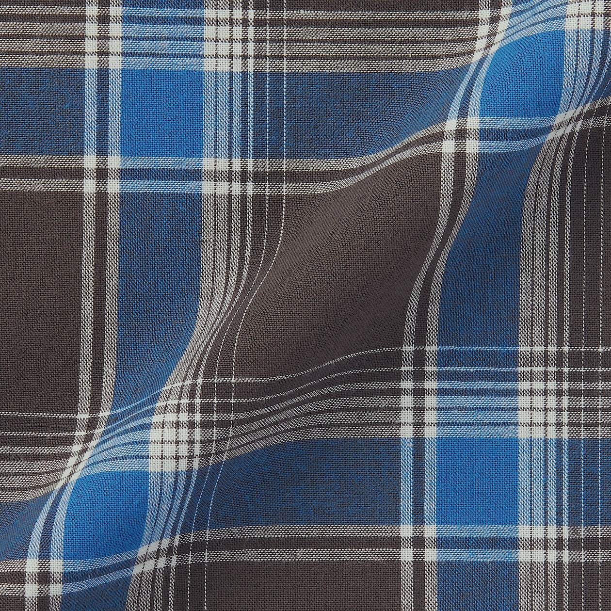 Madras Check Open Collar Short Sleeve Shirt - Image 36