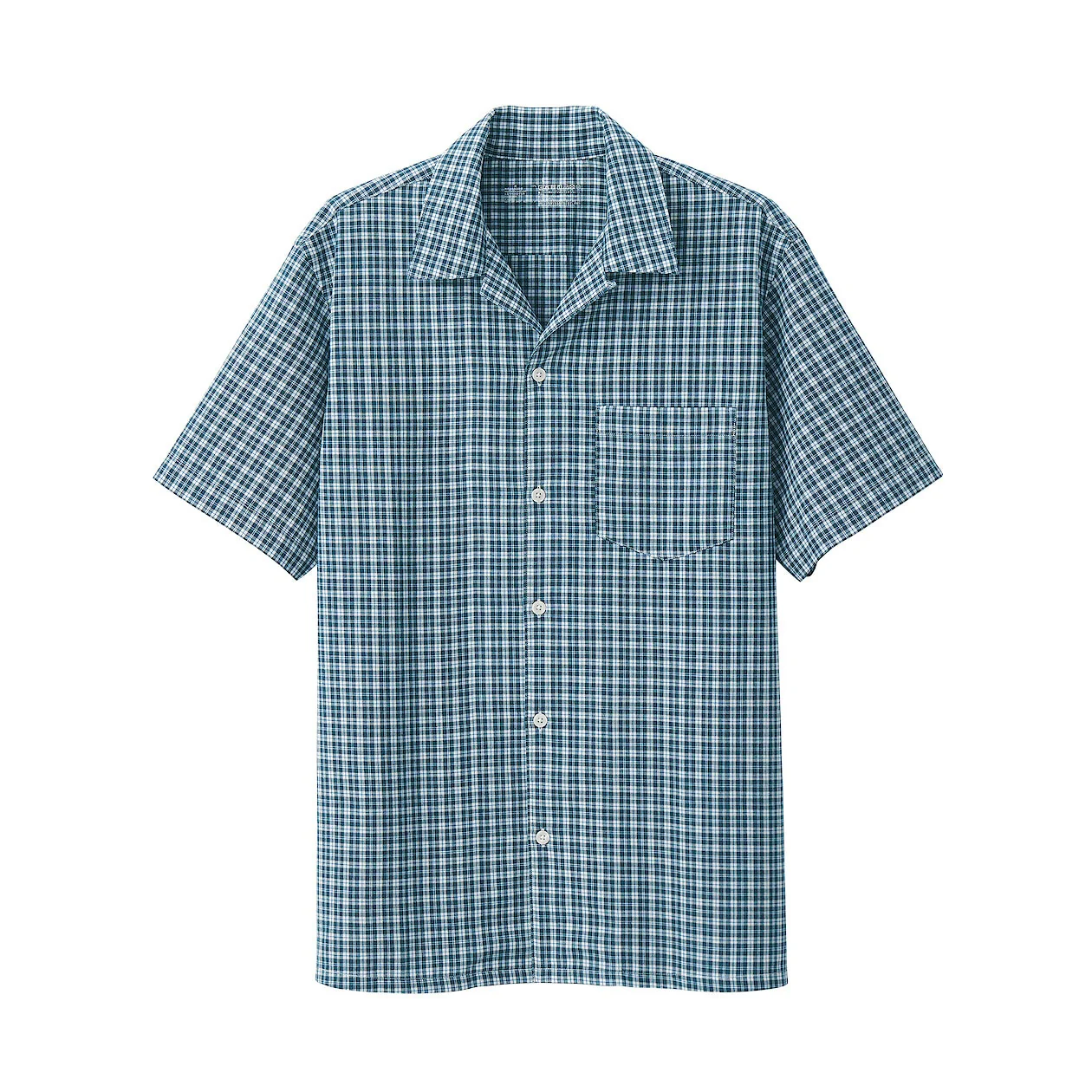 Madras Check Open Collar Short Sleeve Shirt - Image 8